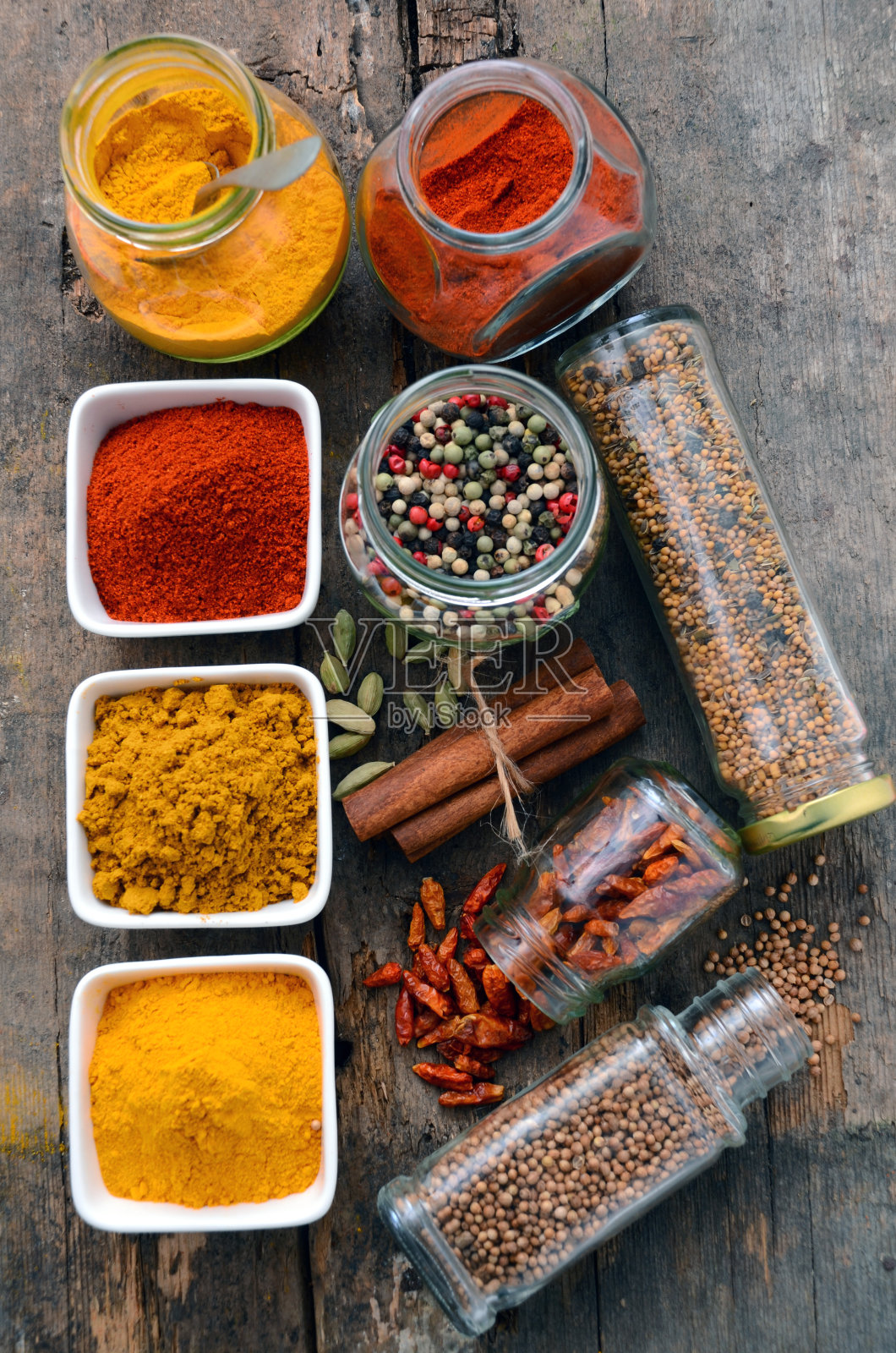 香草和香料的选择照片摄影图片