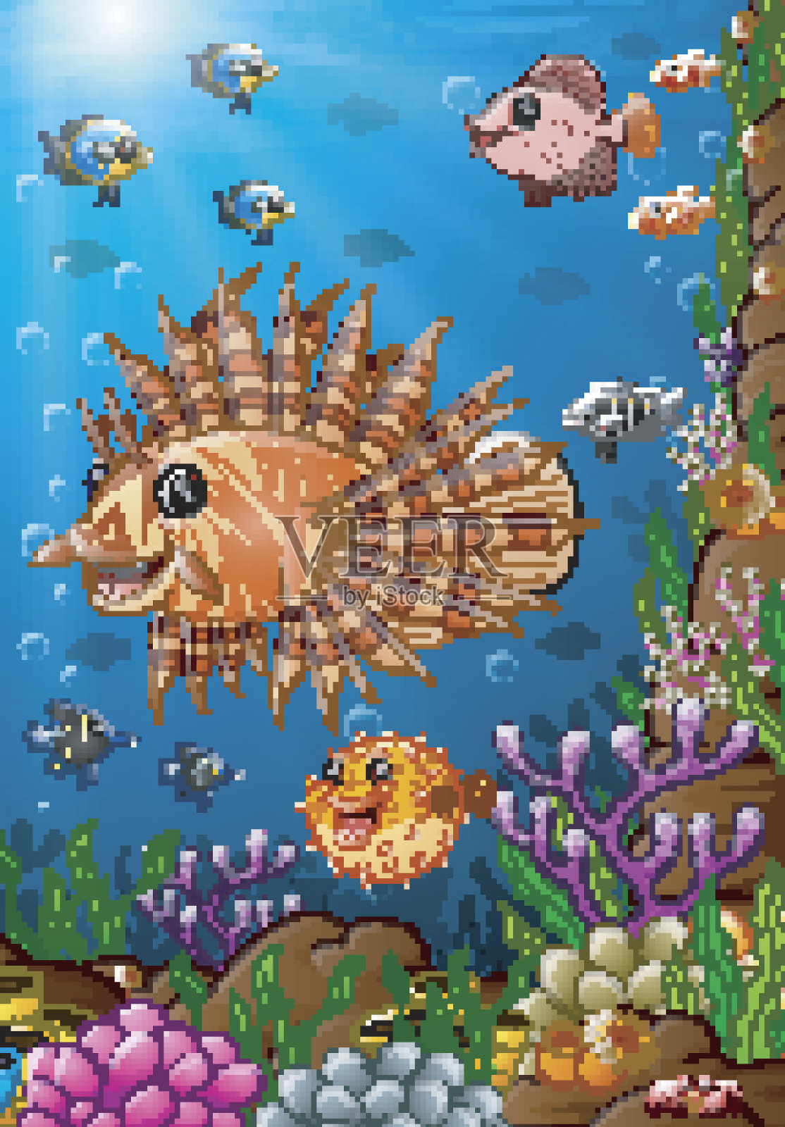 海底的插图插画图片素材