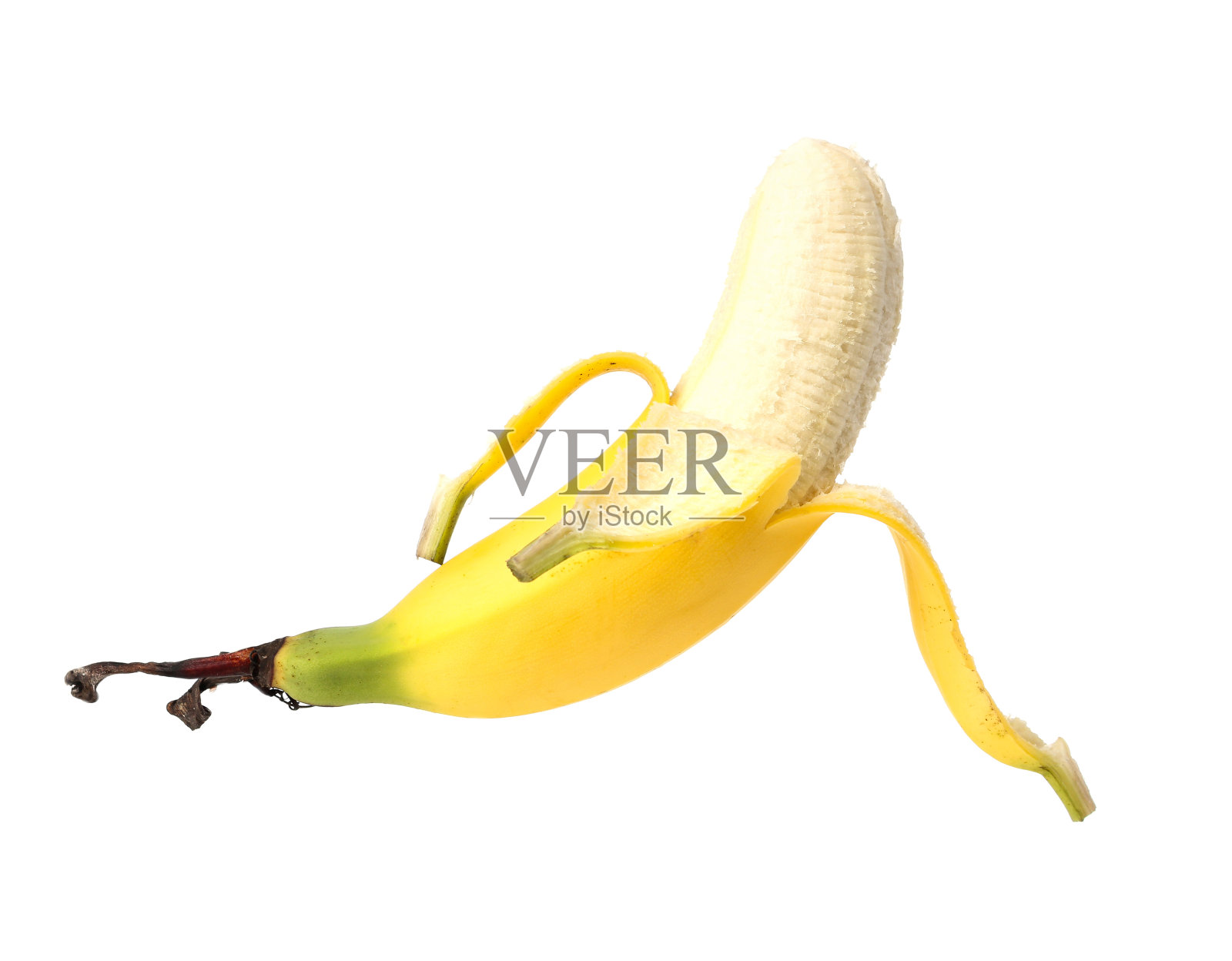 白色背景上分离的香蕉照片摄影图片