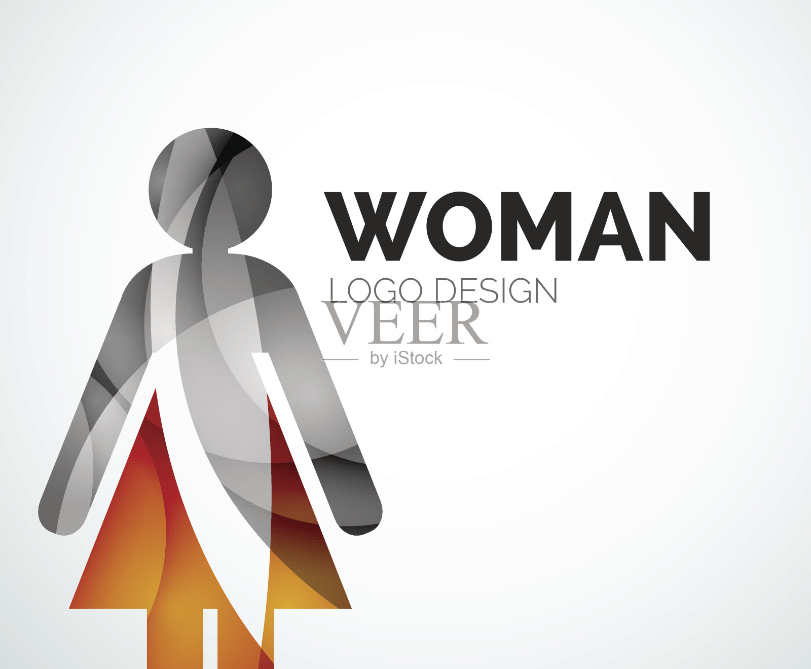 彩色抽象图标女人图标插画图片素材