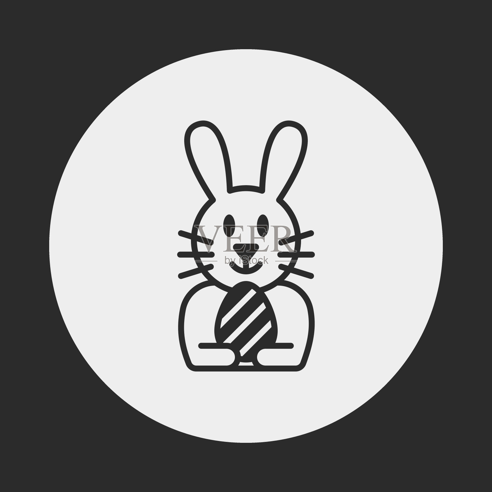 复活节兔子图标图标素材