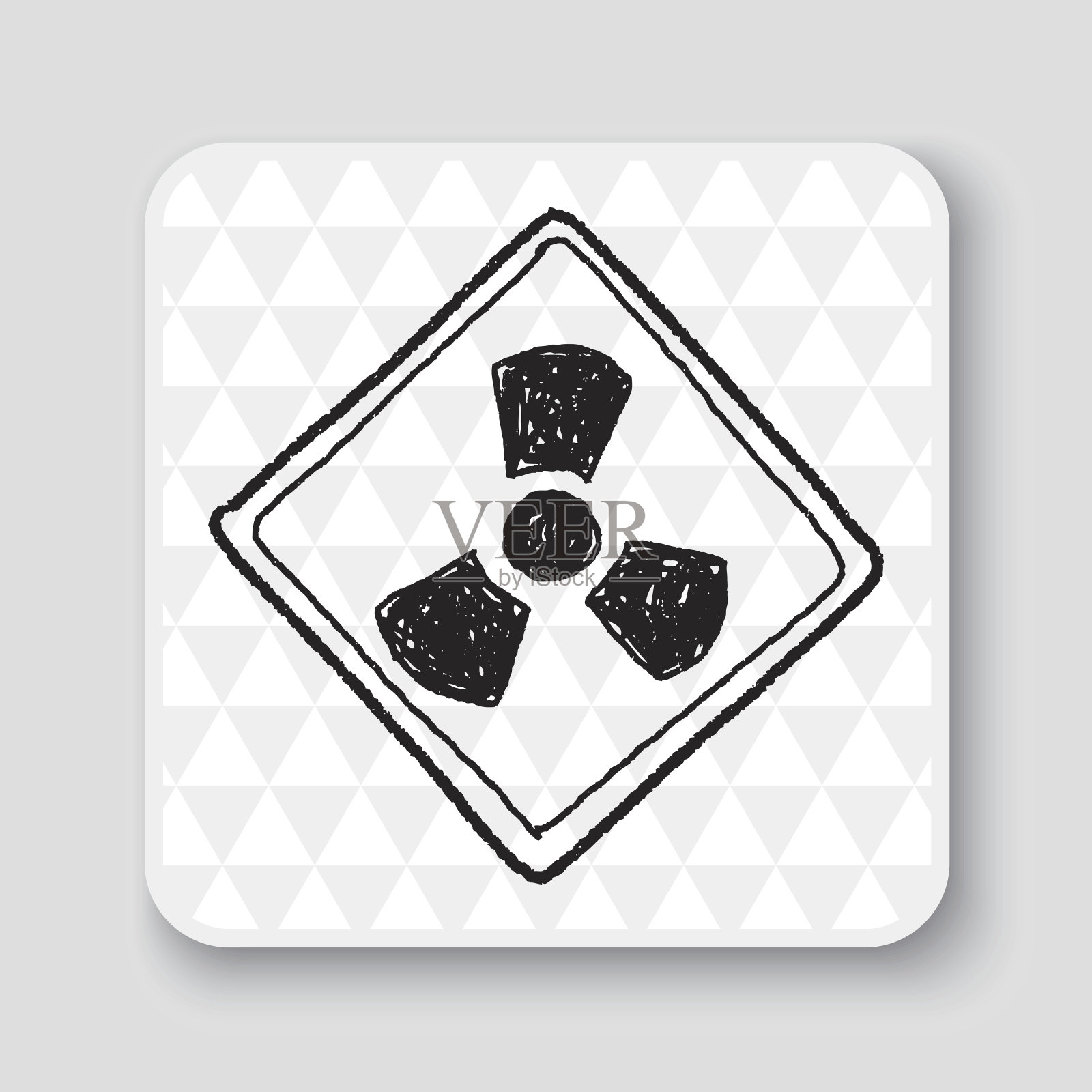 核能标志涂鸦插画图片素材