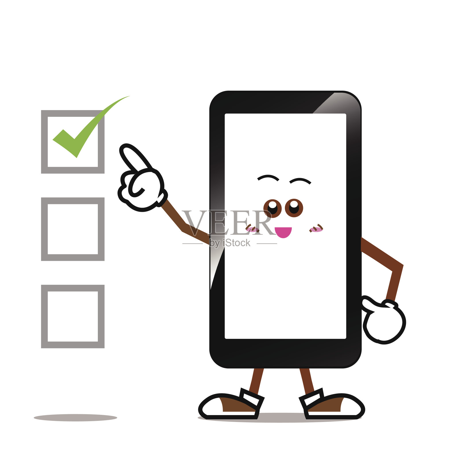 商人用数字平板电脑插画图片素材