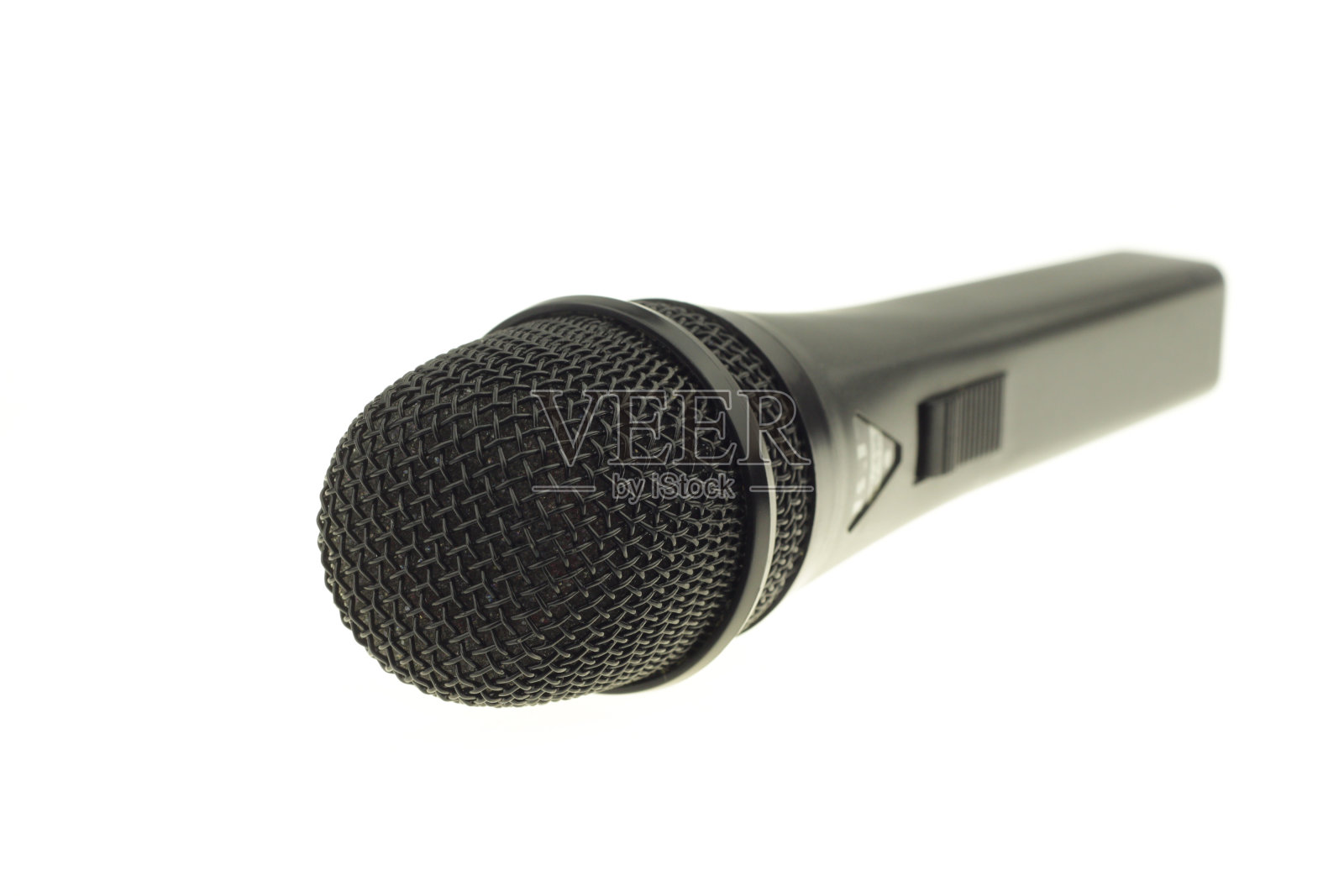 麦克风隔离在白色上照片摄影图片