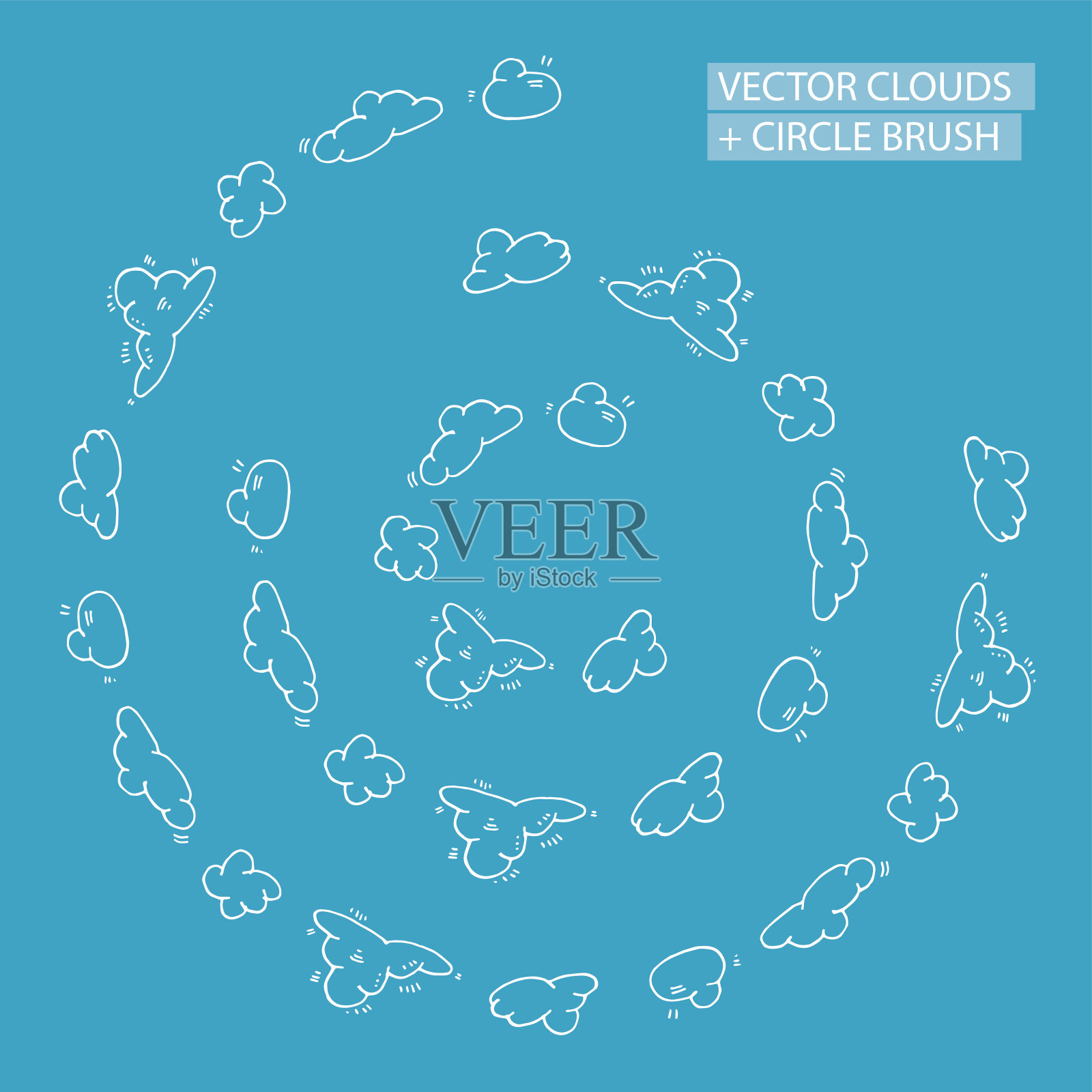 漫画向量云集插画图片素材