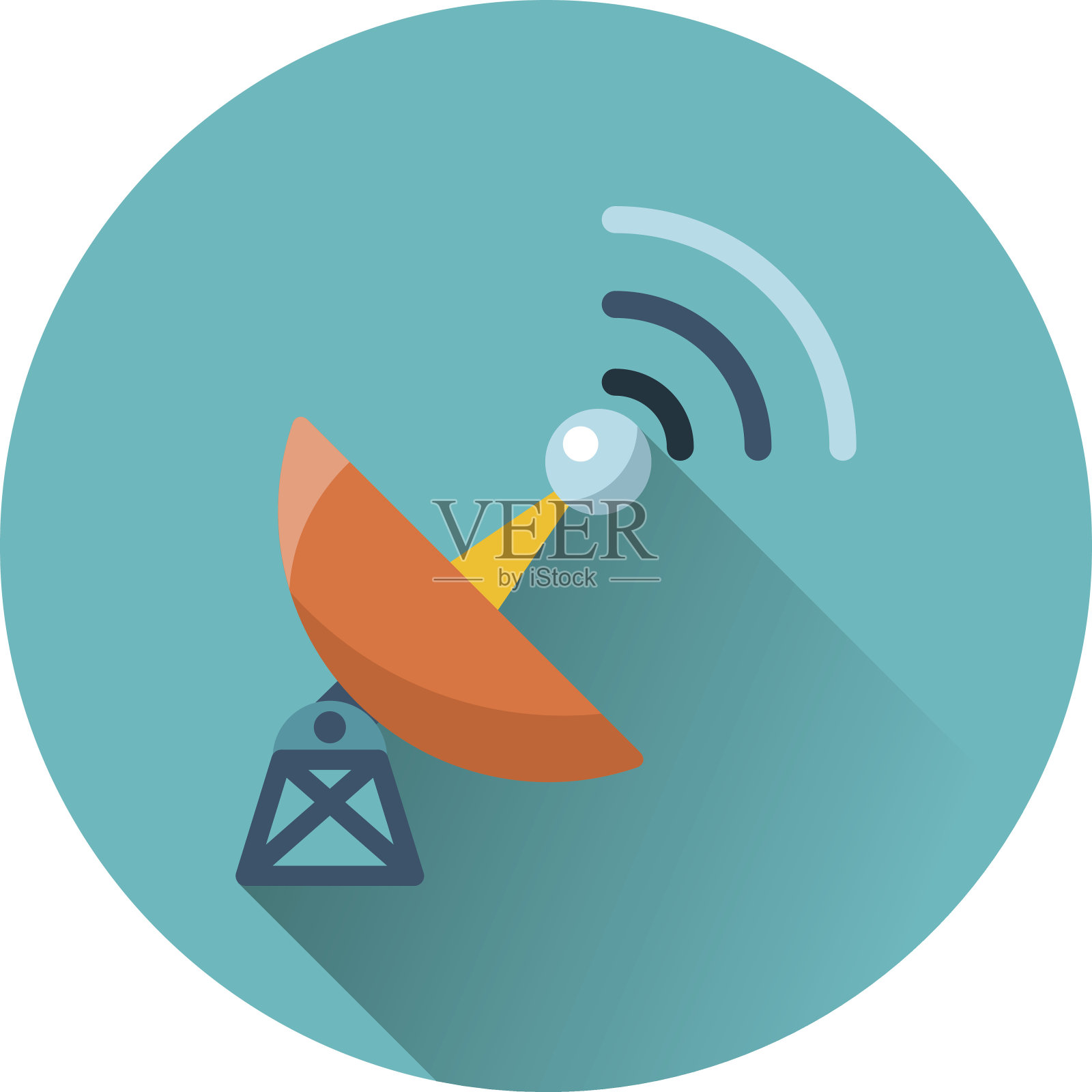 卫星天线图标插画图片素材