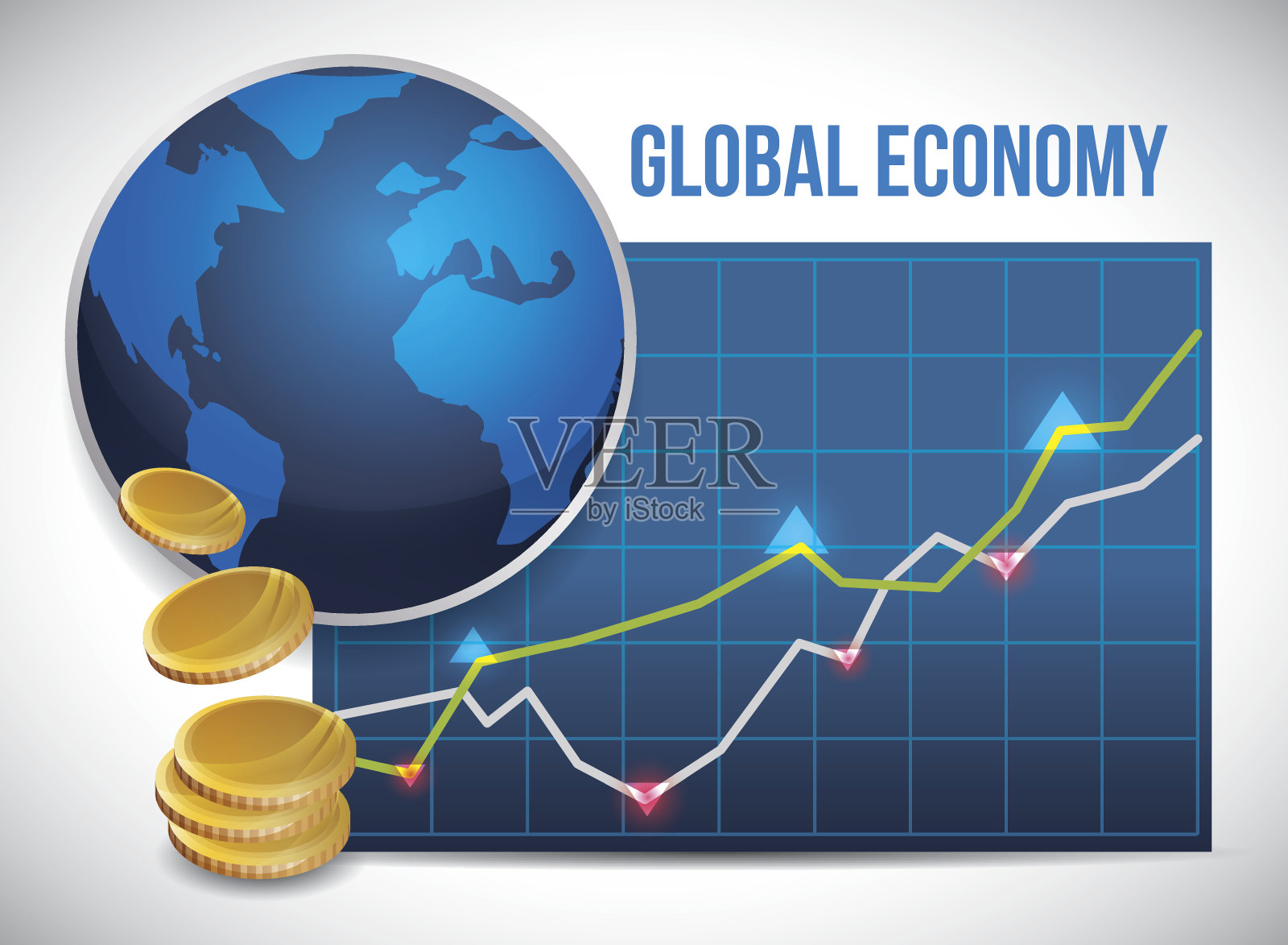 全球经济的设计。插画图片素材
