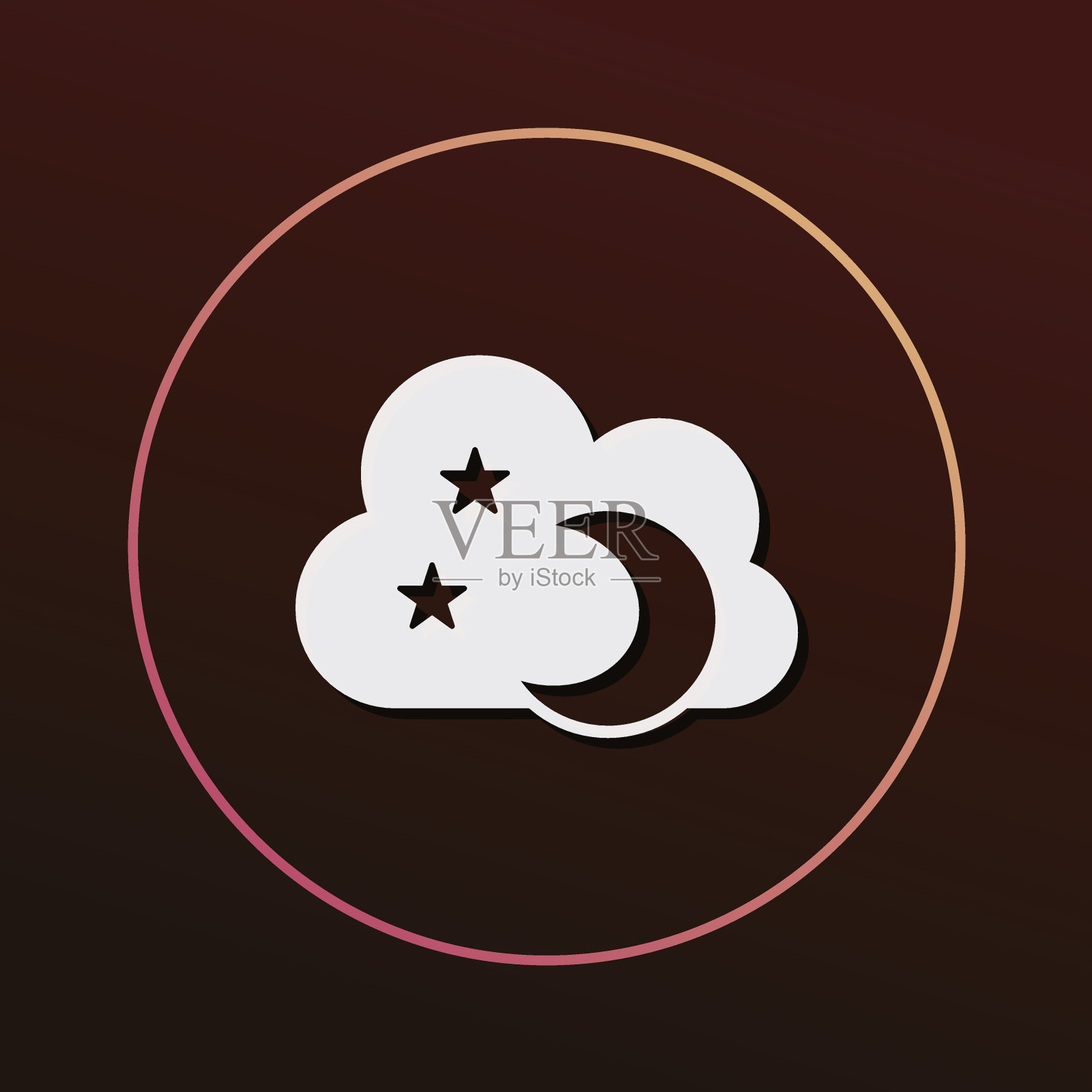 月球空间图标插画图片素材