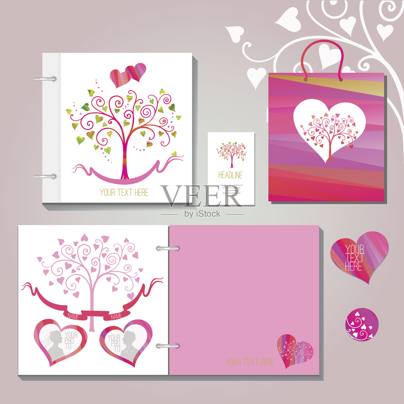 婚礼的书设计模板素材