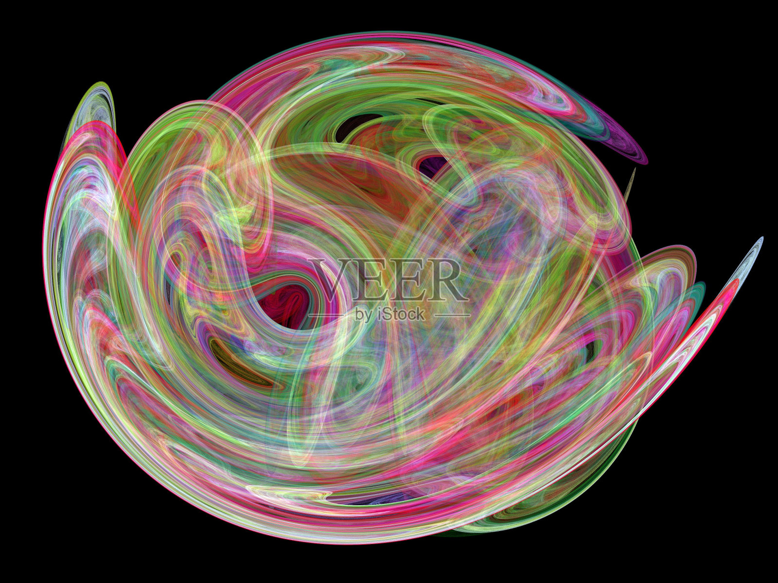 黑色上的数字分形照片摄影图片