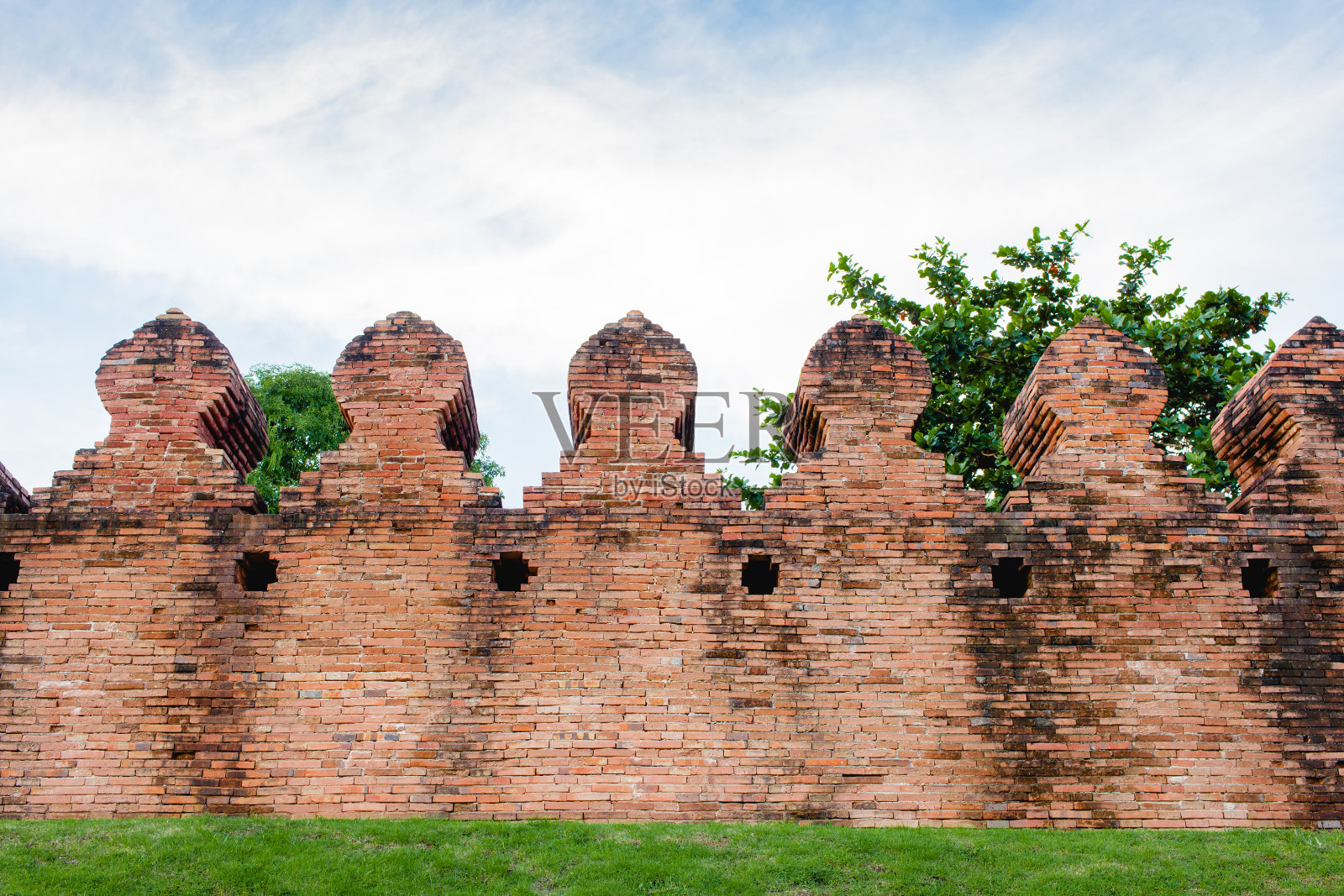 泰国的古城墙照片摄影图片