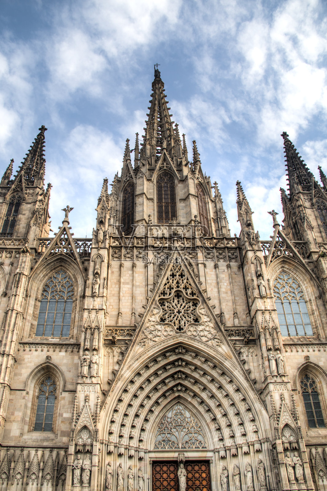 巴塞罗那哥特式大教堂照片摄影图片