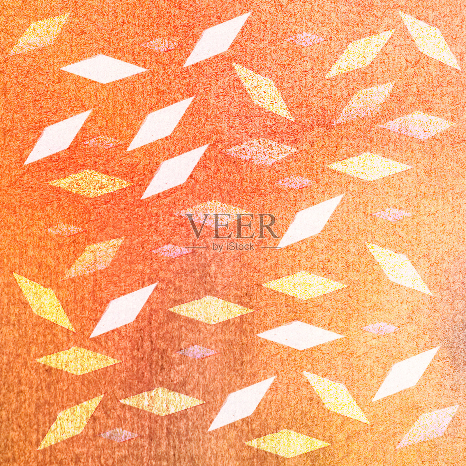 纹理背景上的菱形,插画,柔和色调。插画图片素材