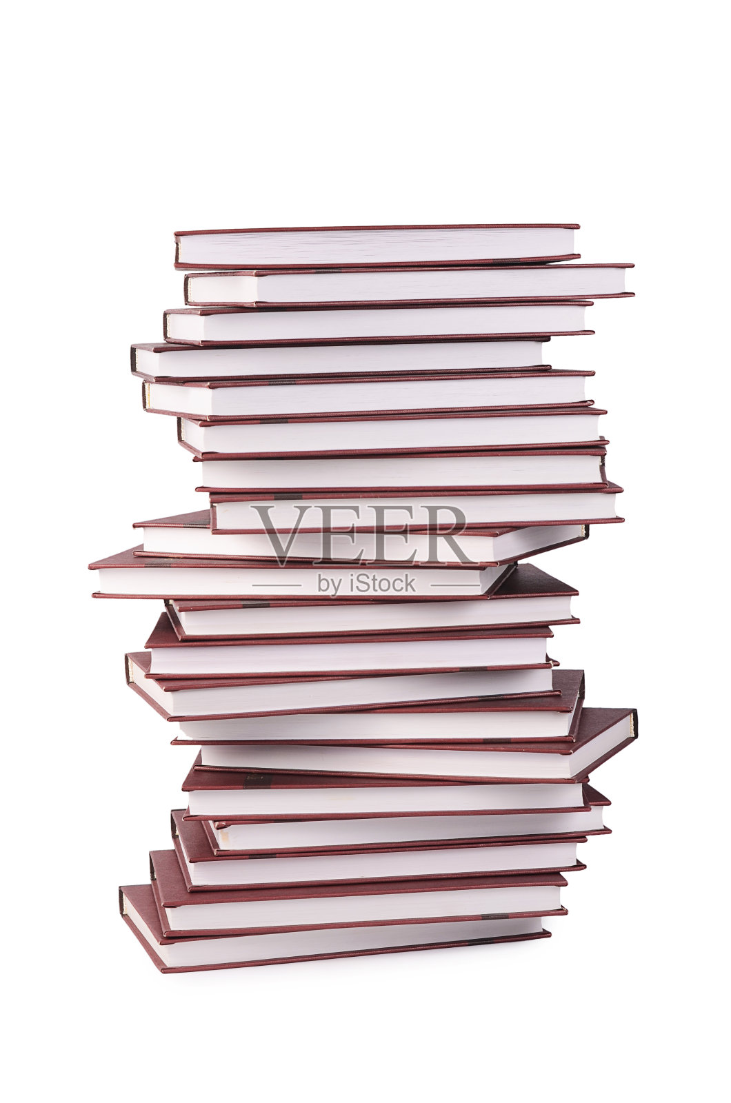 一堆书孤立在白色的照片摄影图片