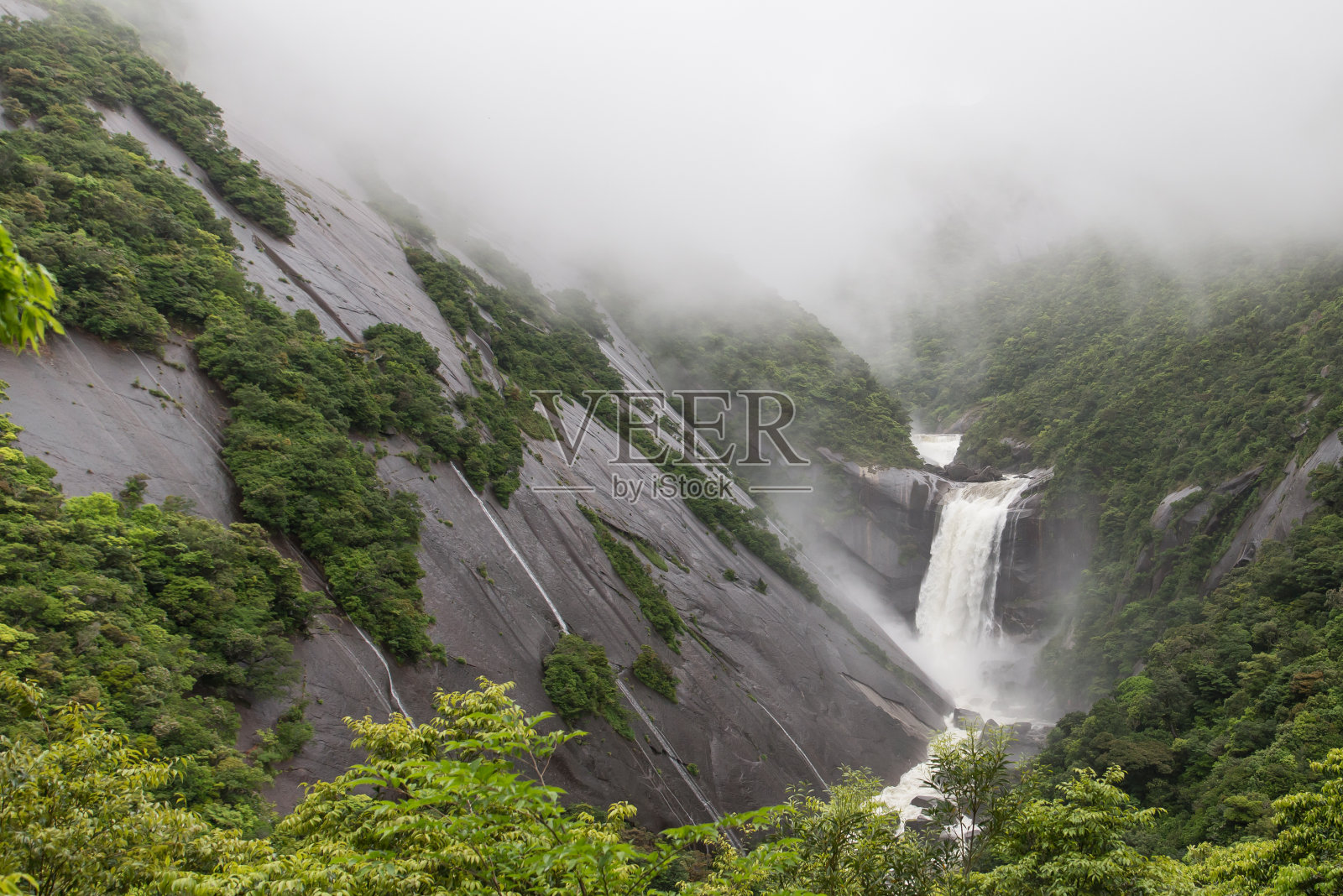 瀑布的轰隆声照片摄影图片