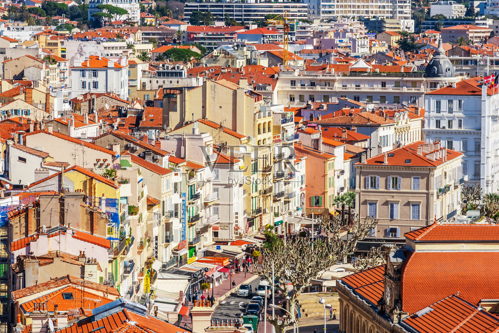 法国戛纳老城蓝色海岸照片摄影图片