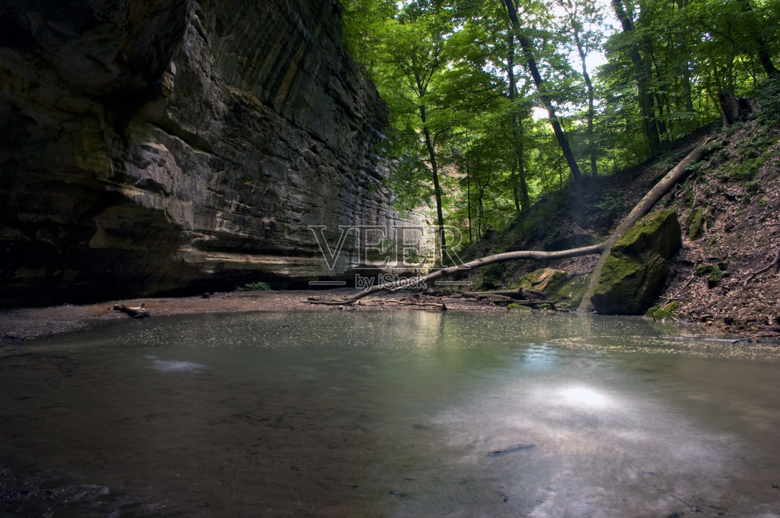 伊利诺斯州饿死岩石的卡斯卡斯基亚峡谷照片摄影图片