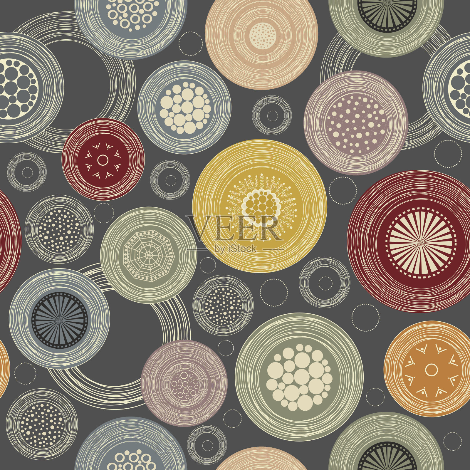 无缝的彩色图案插画图片素材