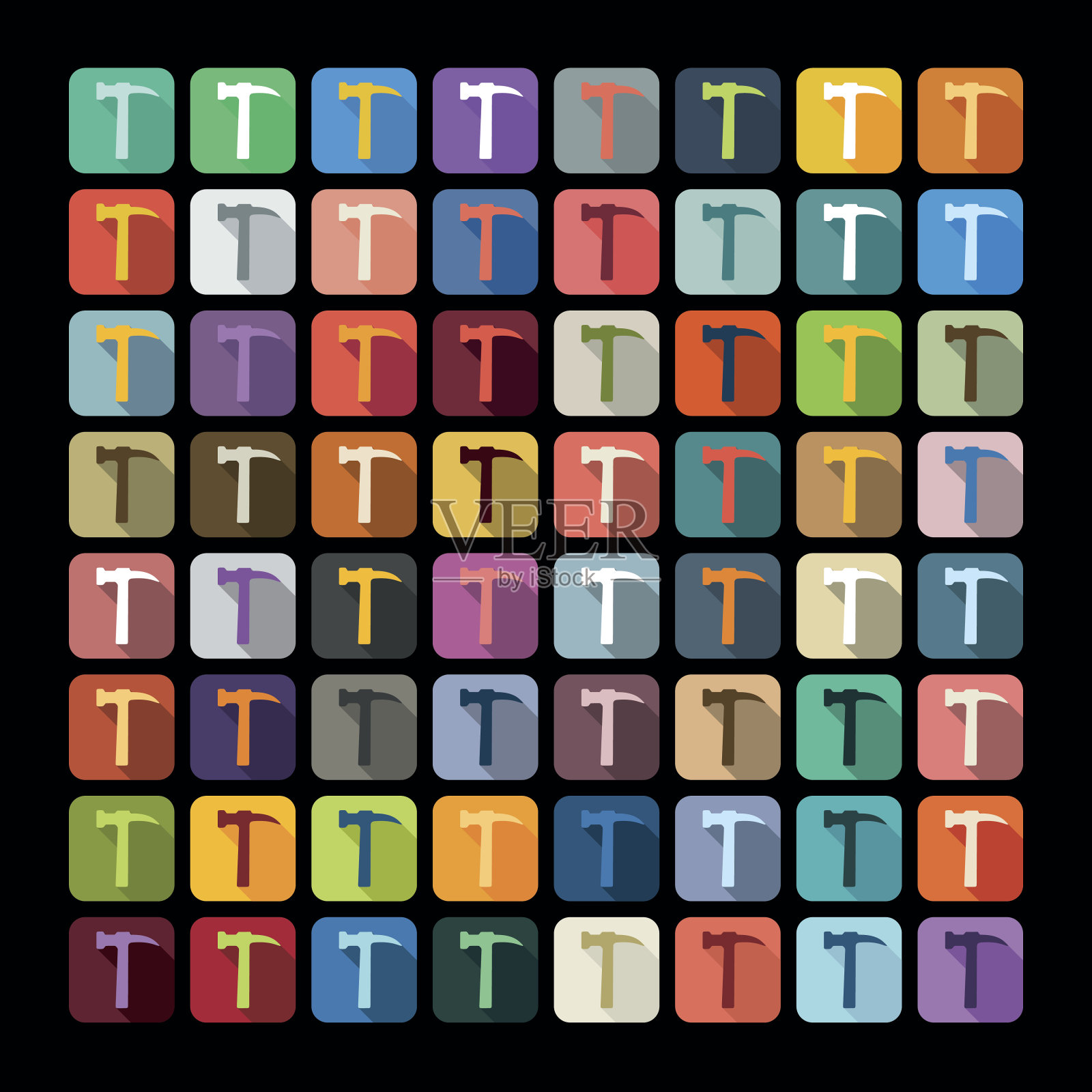 平面设计:锤图标素材