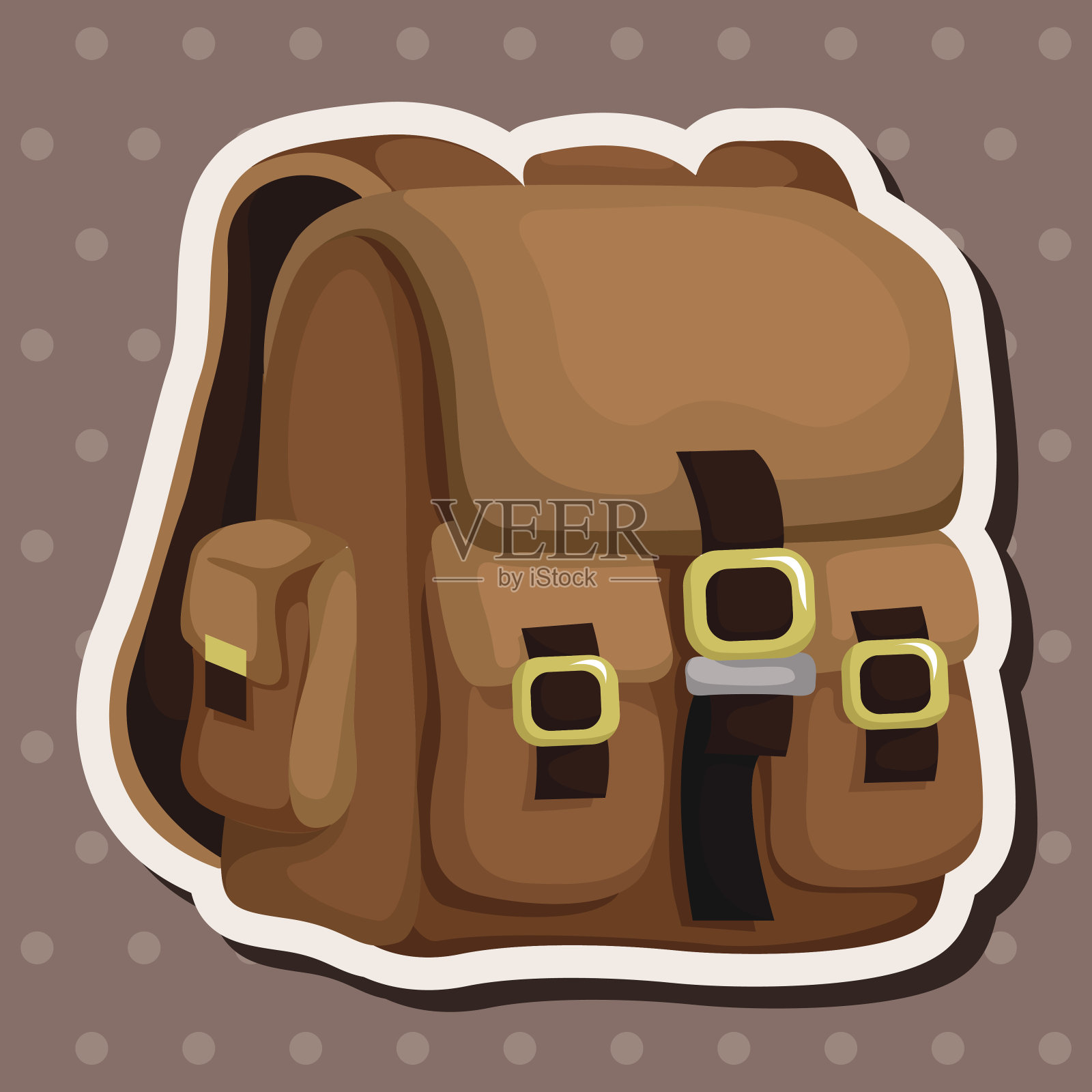 旅行包主题元素插画图片素材