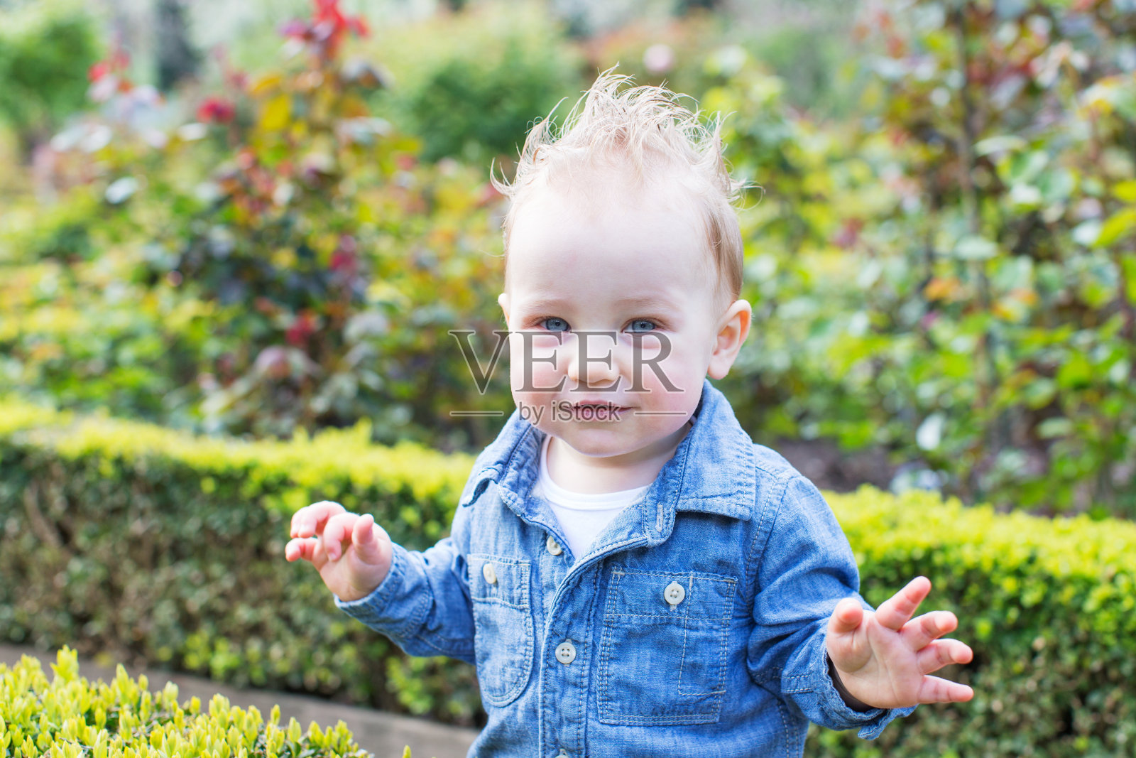 公园里的小孩照片摄影图片