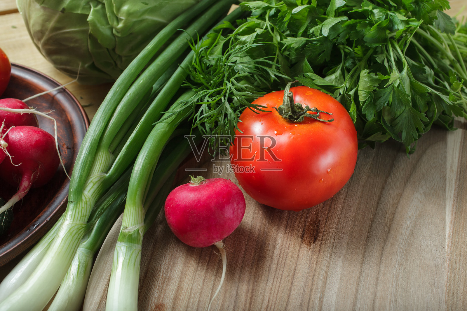素食。新鲜的绿色蔬菜照片摄影图片