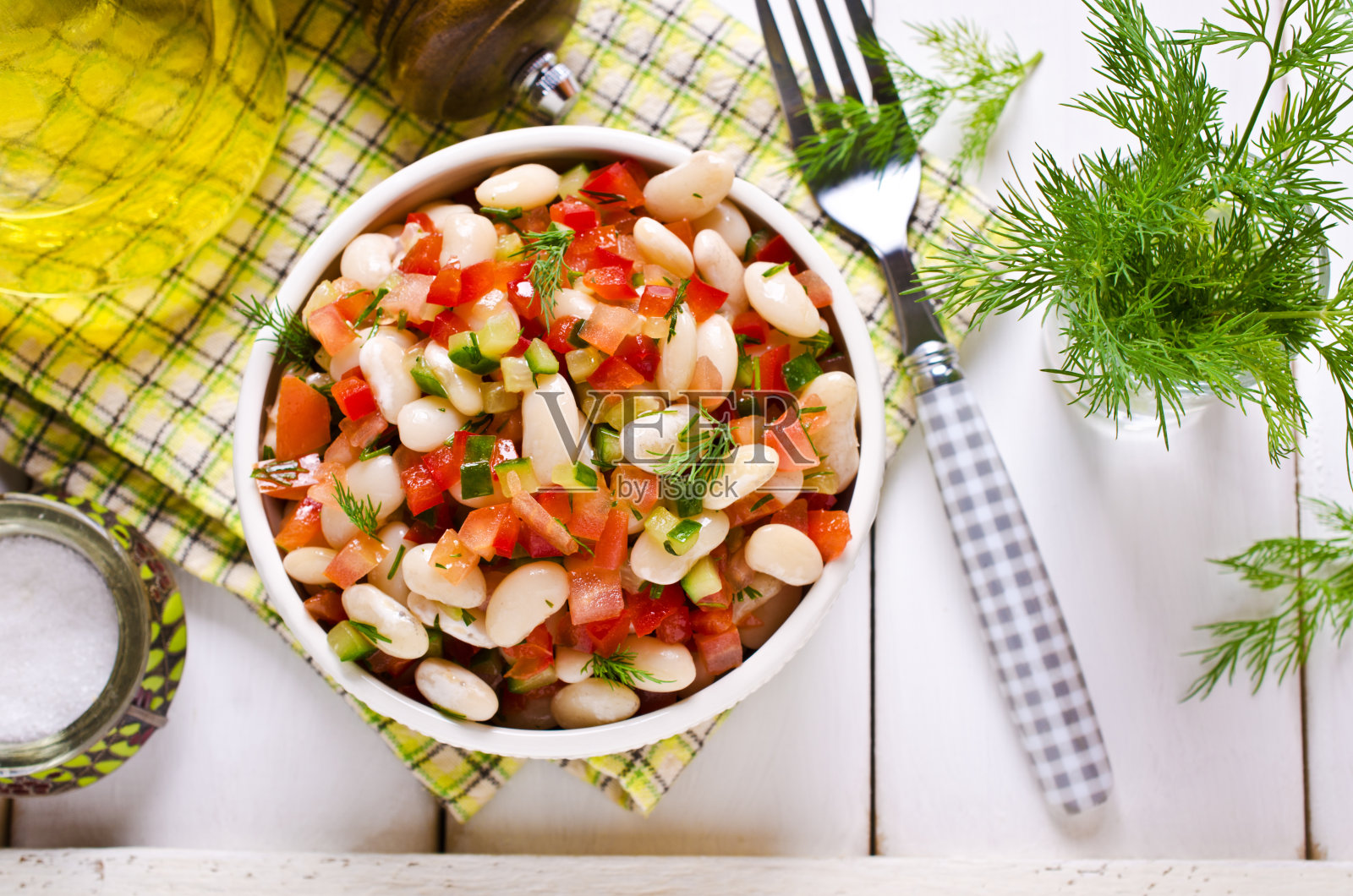 用豆子沙拉照片摄影图片