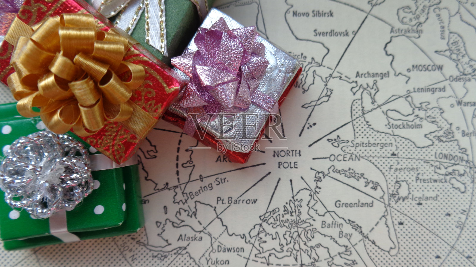 北极的圣诞照片摄影图片