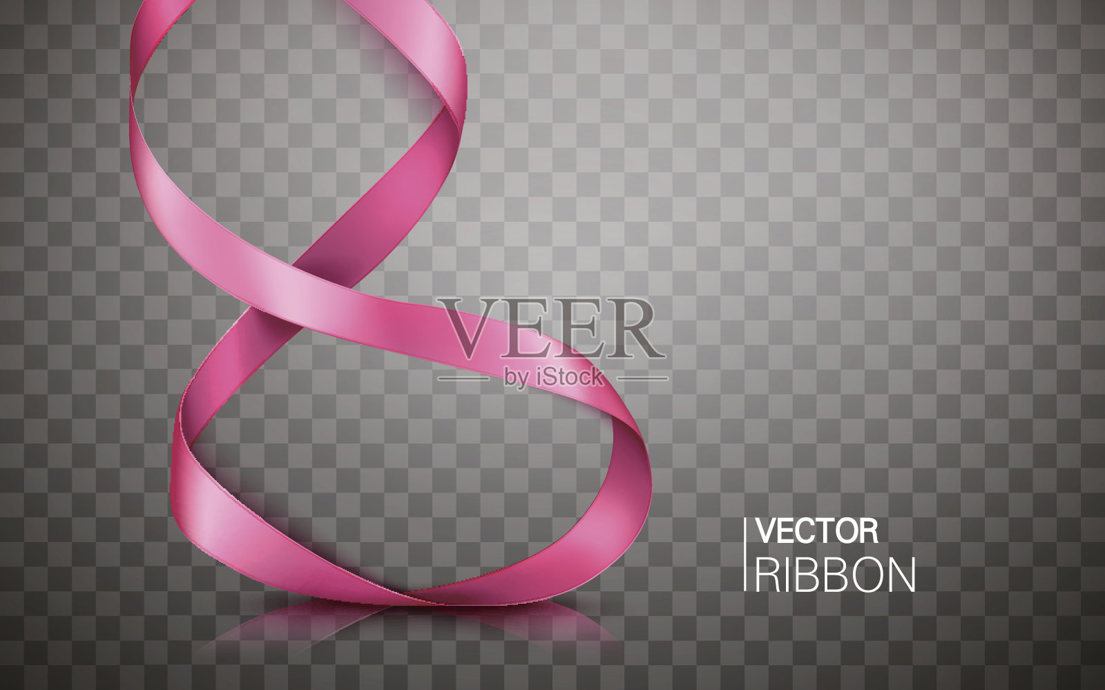 垂直粉红丝带设计元素图片