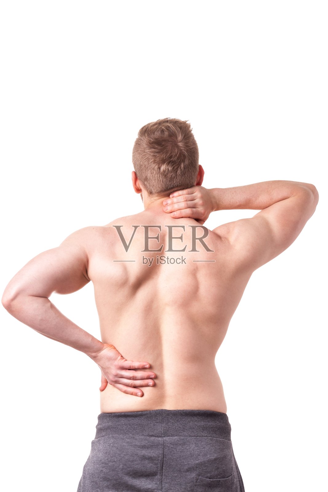 背部疼痛的男人照片摄影图片