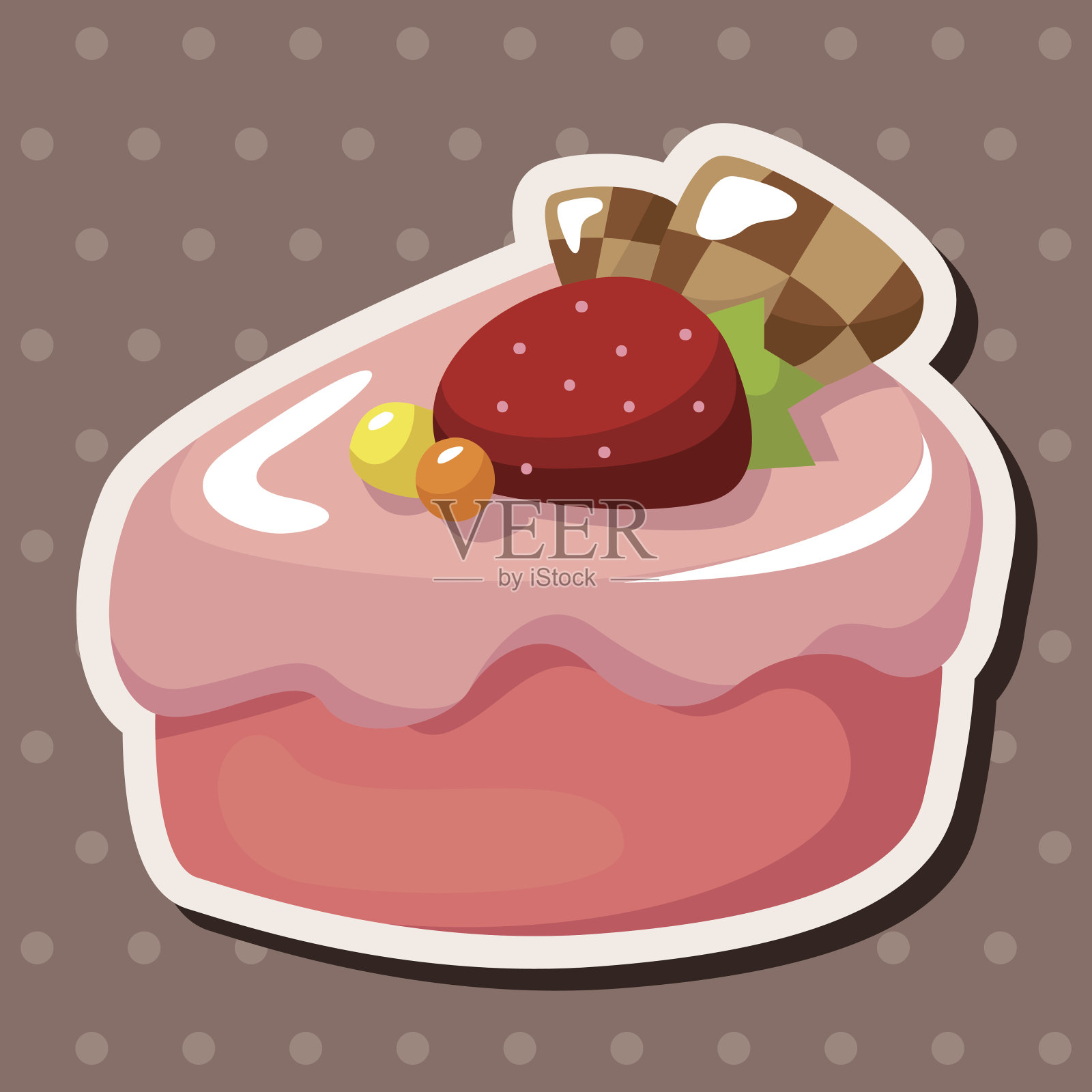 装饰蛋糕主题元素插画图片素材