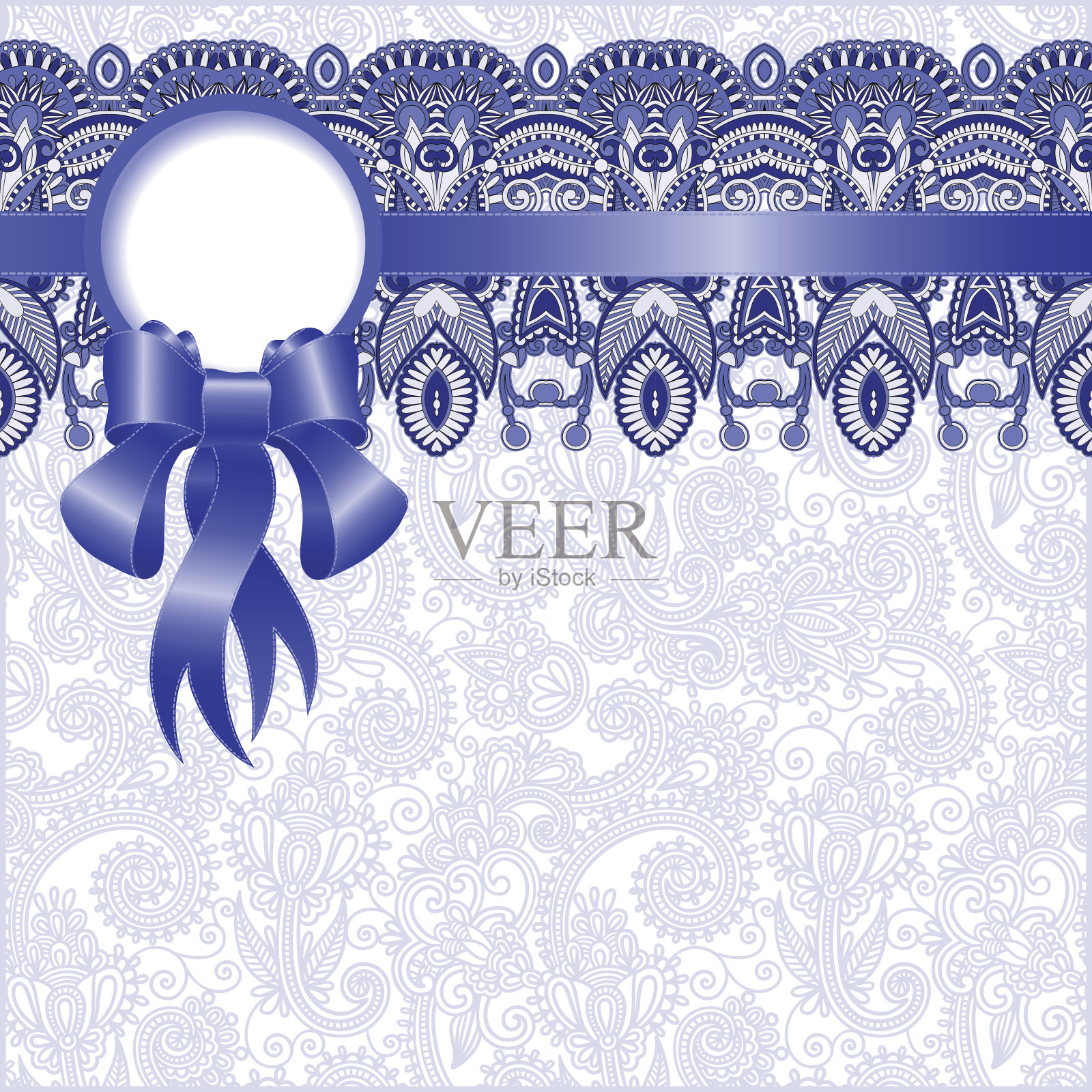 民族纹饰用丝绸丝带和地方为您插画图片素材