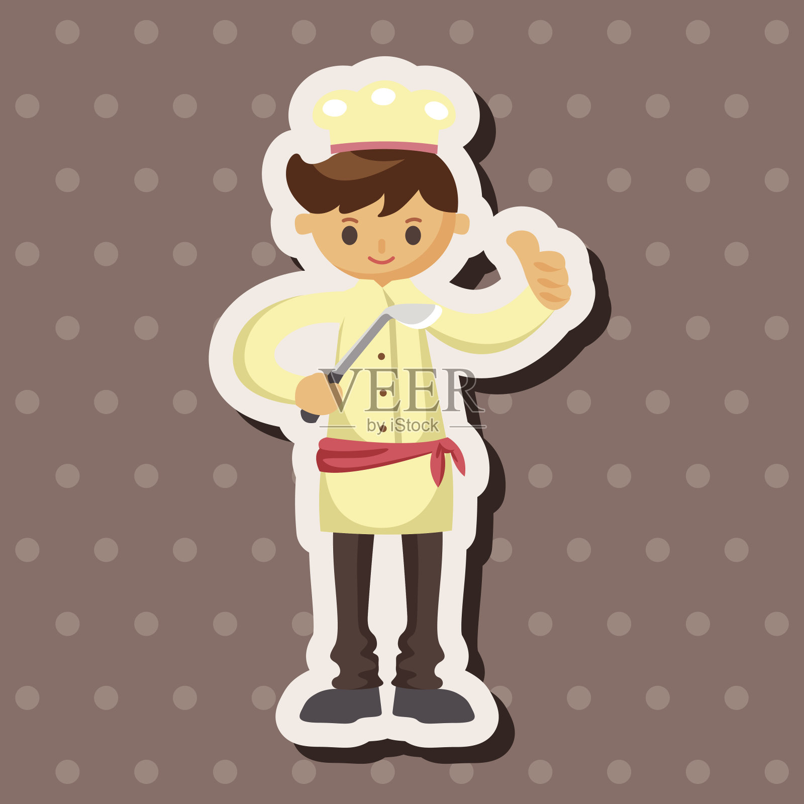 厨师主题元素向量,eps插画图片素材