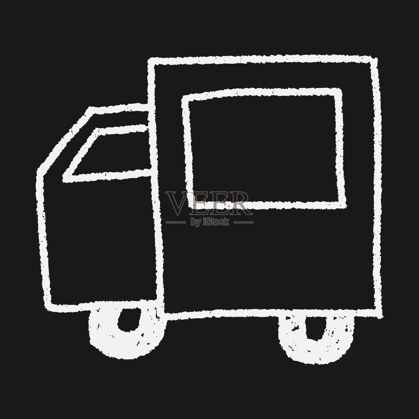 卡车涂鸦画插画图片素材