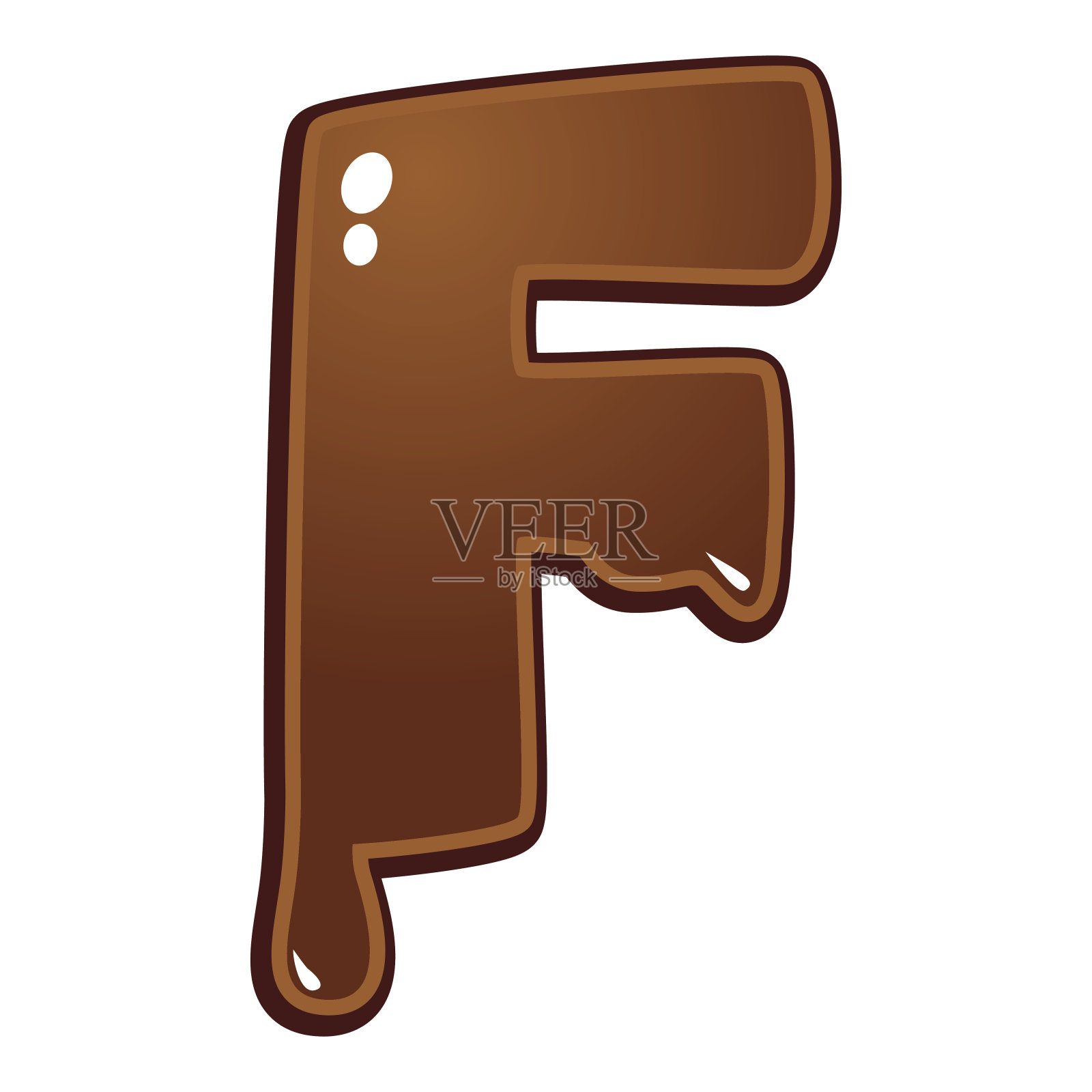 巧克力融化字体设计元素图片