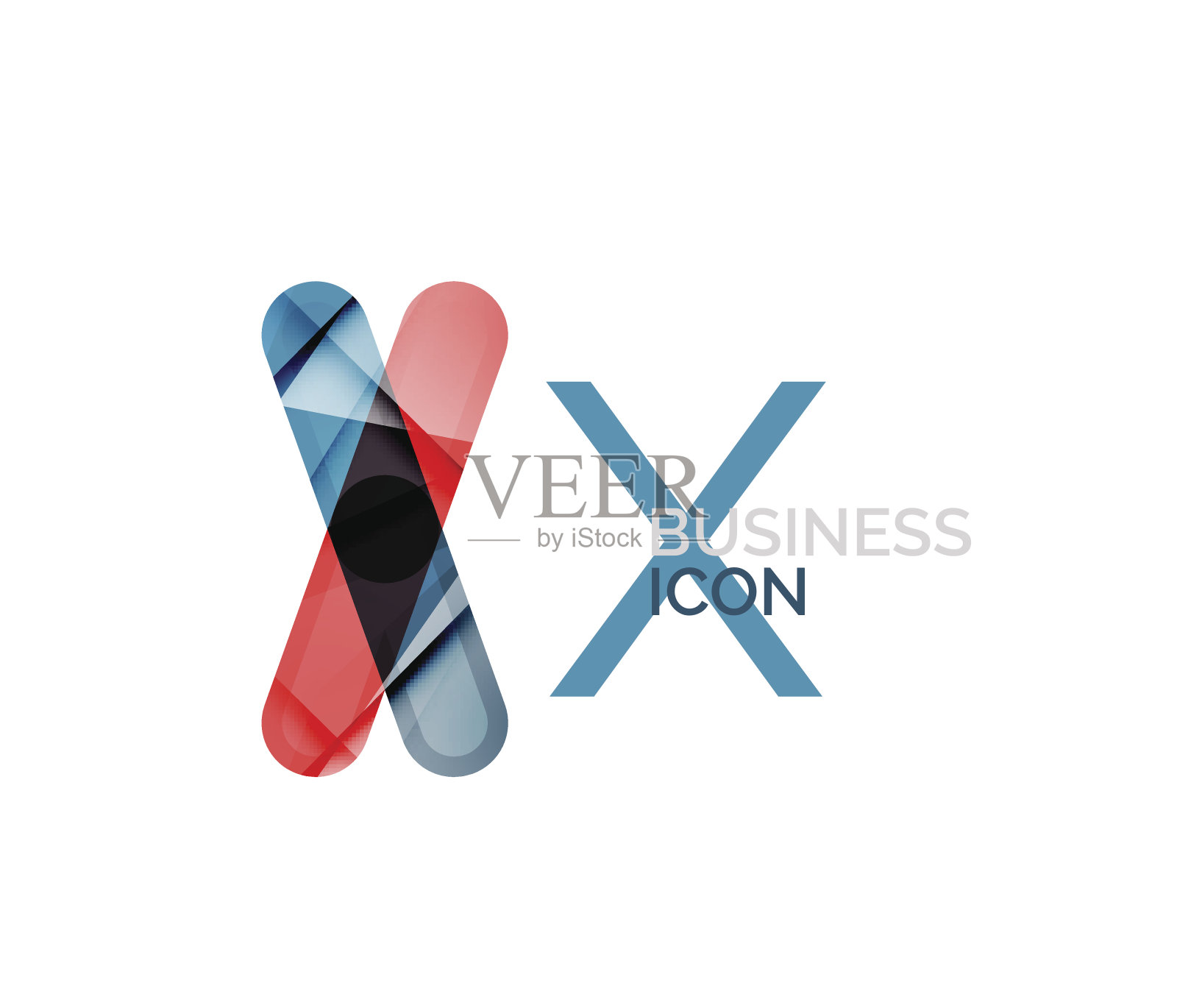 最小的X字体或字母图标设计图标素材