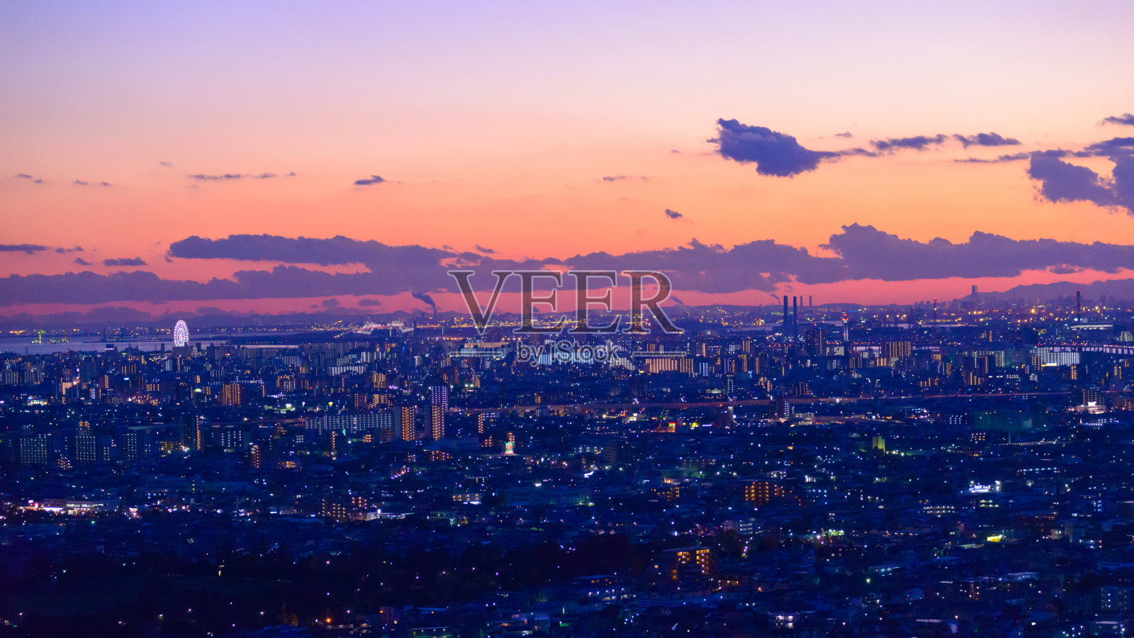 黄昏中的东京照片摄影图片