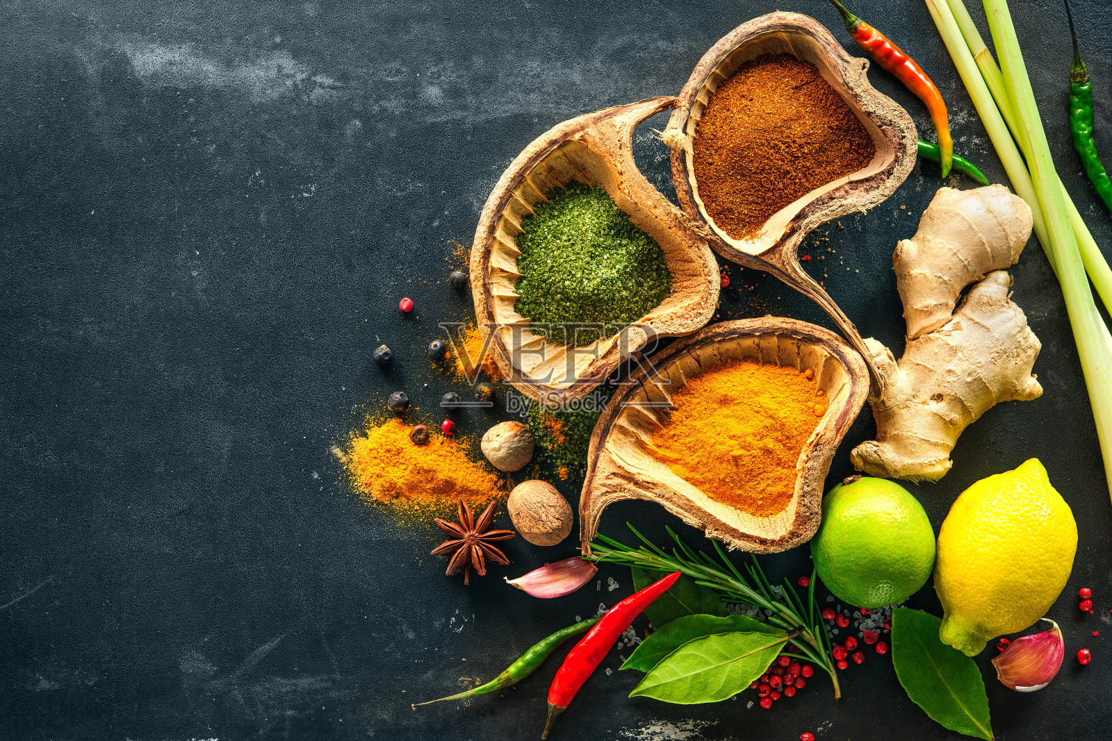 各种药草和香料照片摄影图片