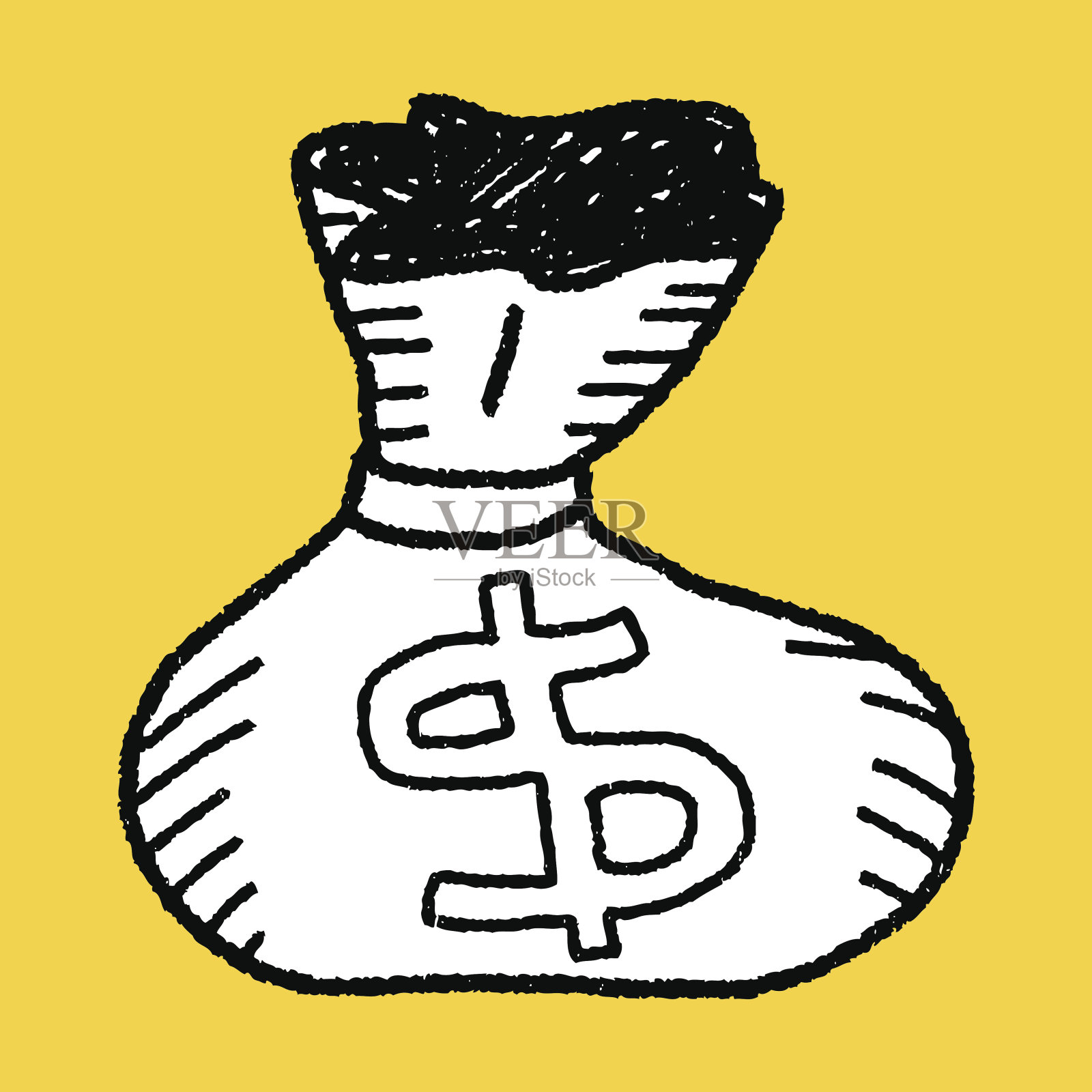 涂鸦的硬币插画图片素材