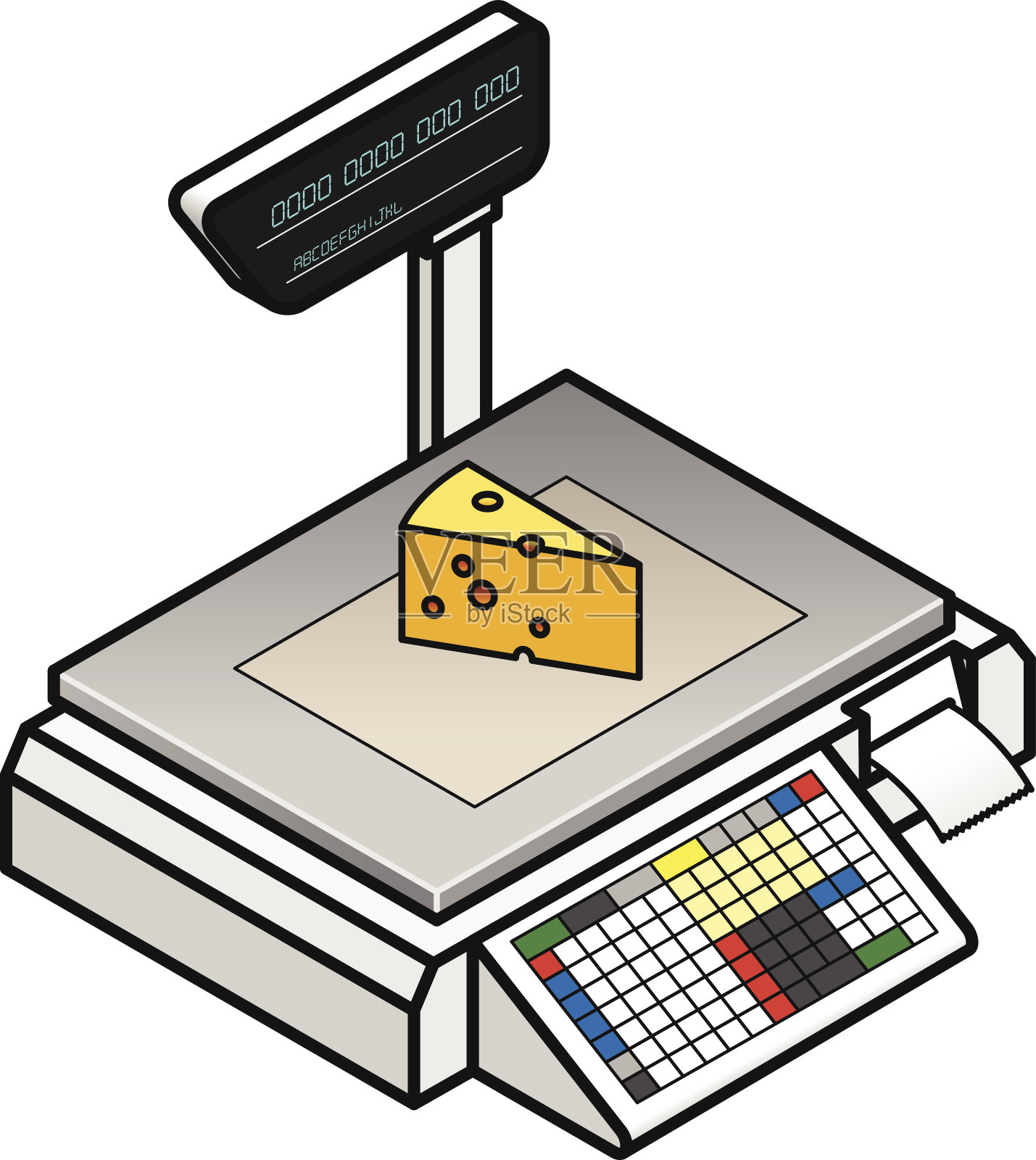 与食物相关的POS量表插画图片素材