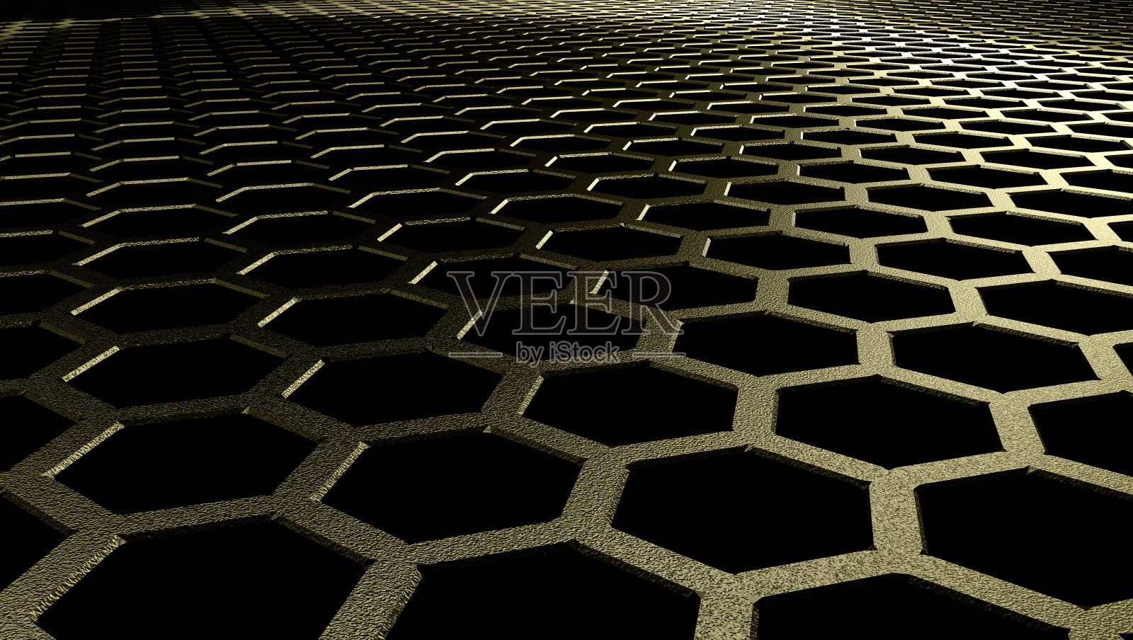 抽象的蜂巢的背景。金子能在黑暗中发光照片摄影图片