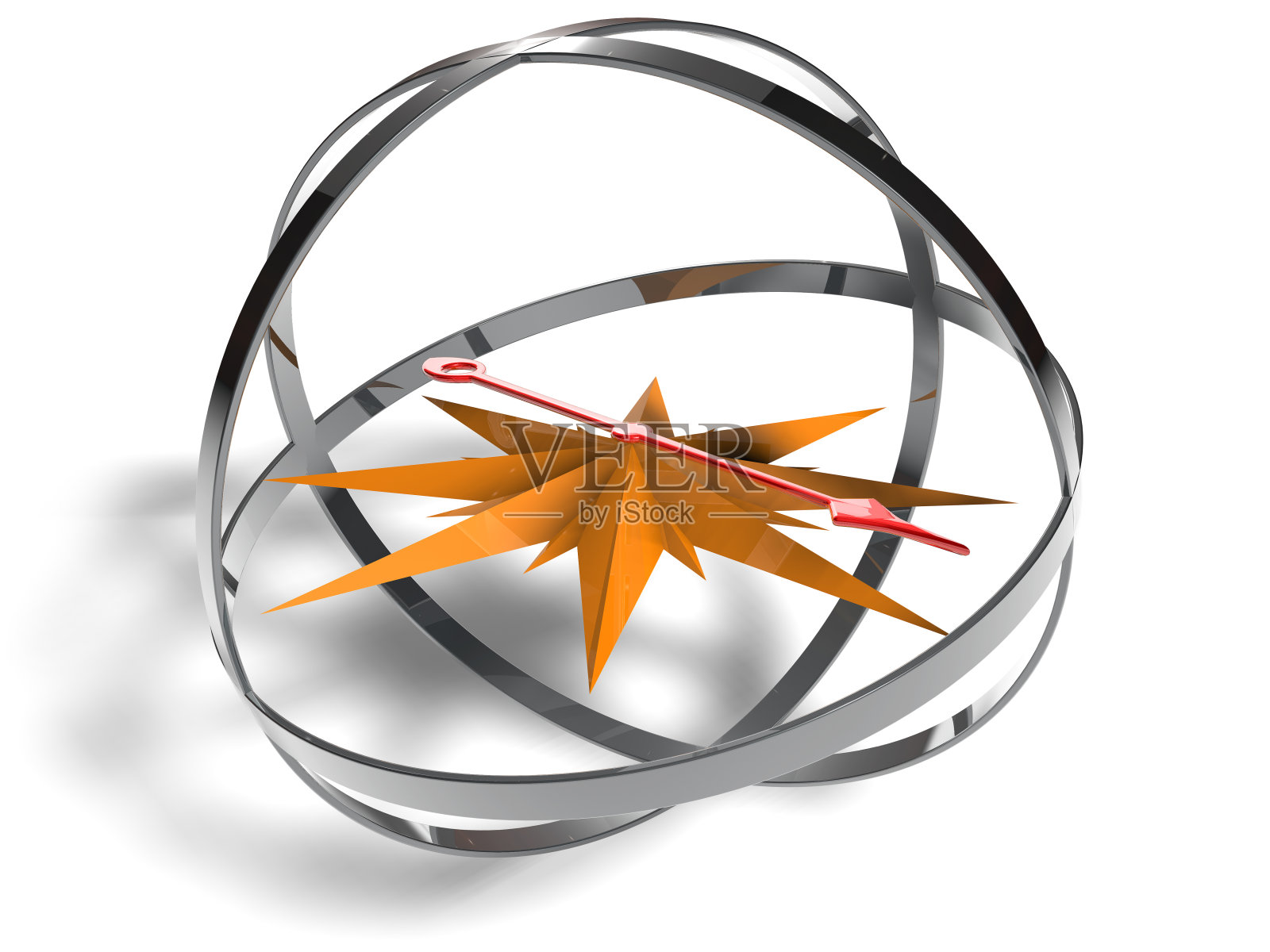 hree-dimensional罗盘孤立照片摄影图片