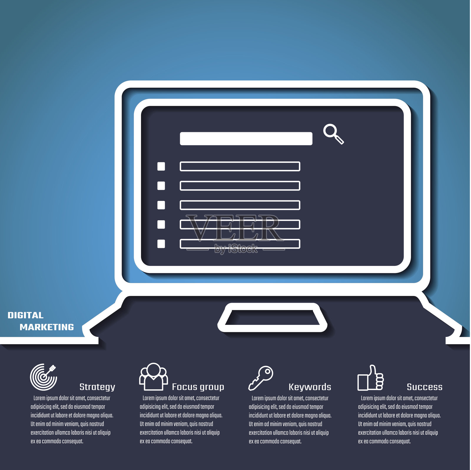 数字营销插画图片素材