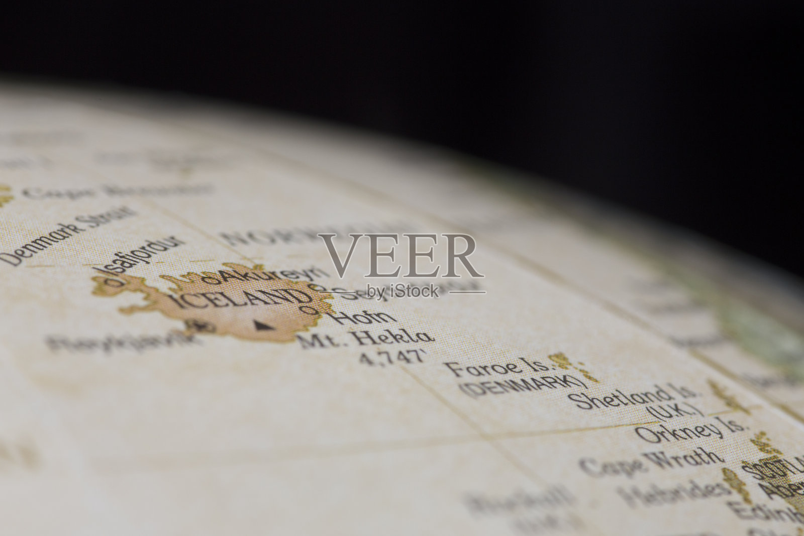 冰岛的宏观地球地图细节照片摄影图片