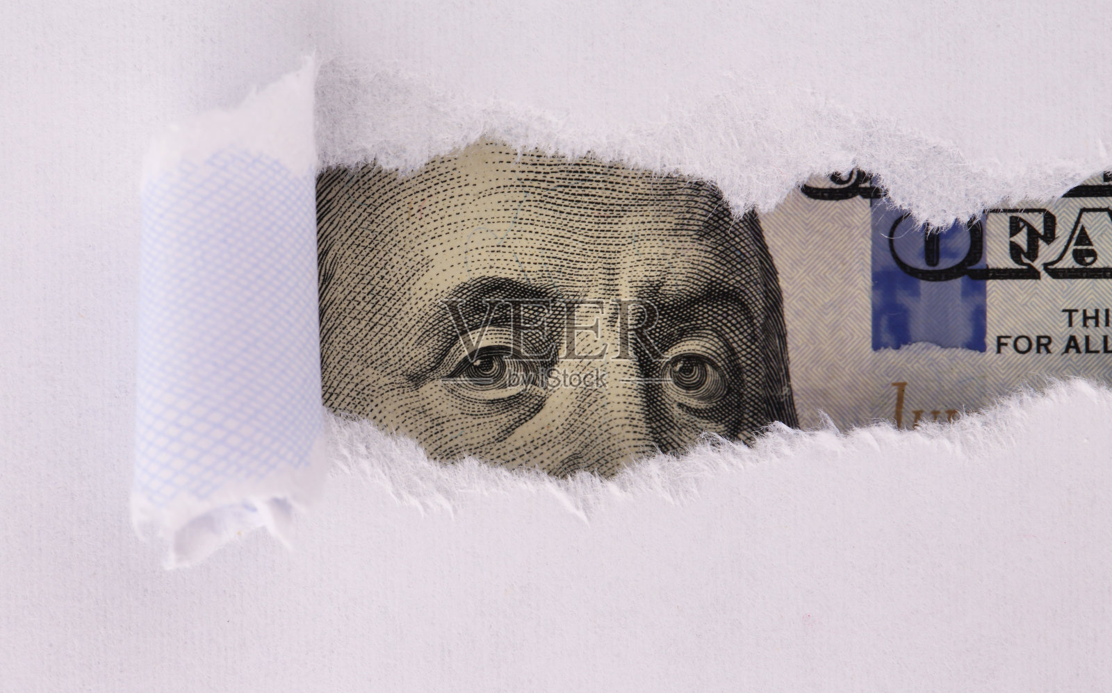 百元钞票明细照片摄影图片