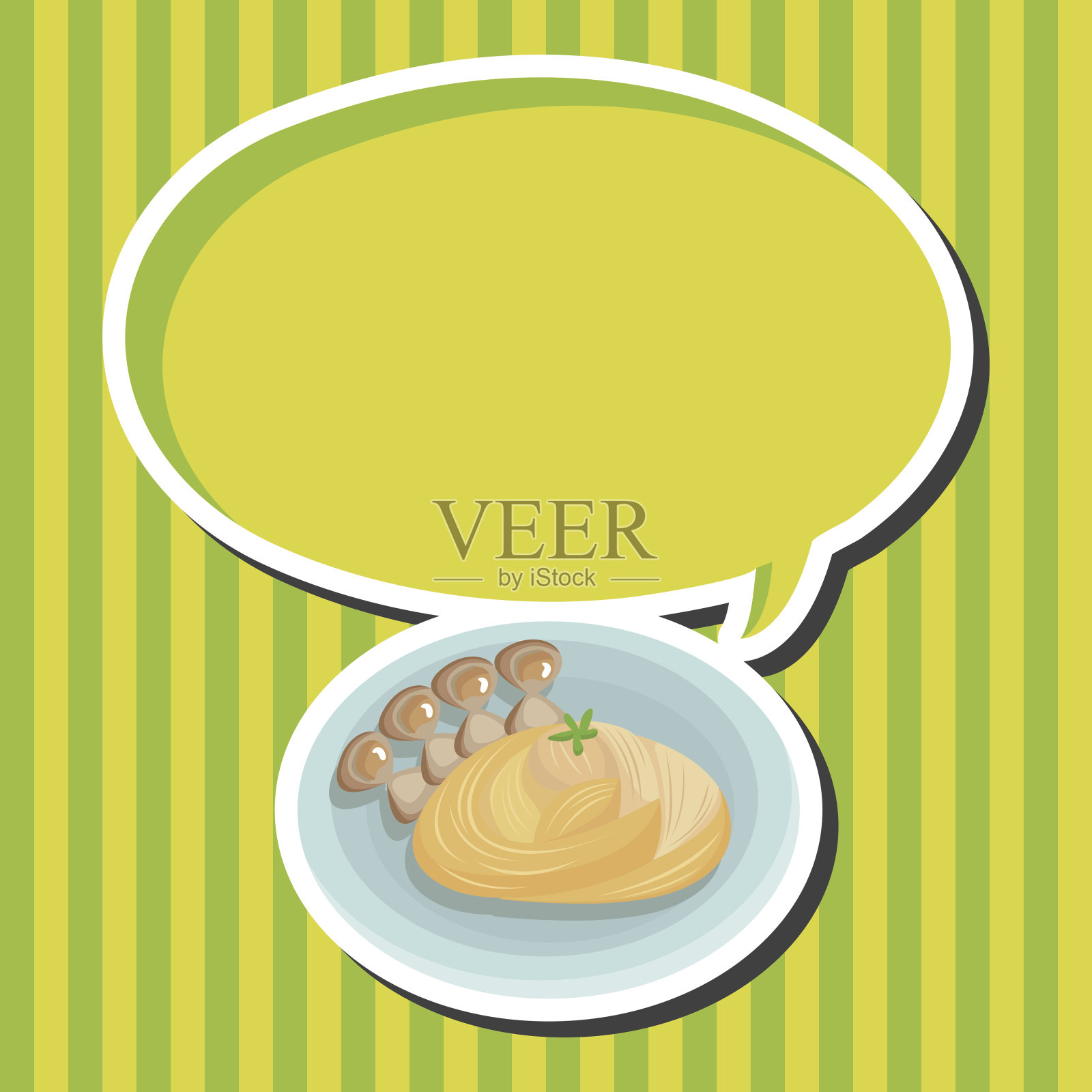 意大利美食主题元素插画图片素材