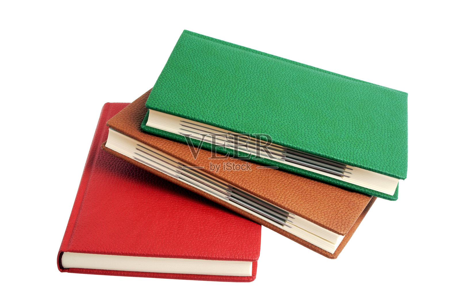 彩色的书孤立在白色的背景上照片摄影图片