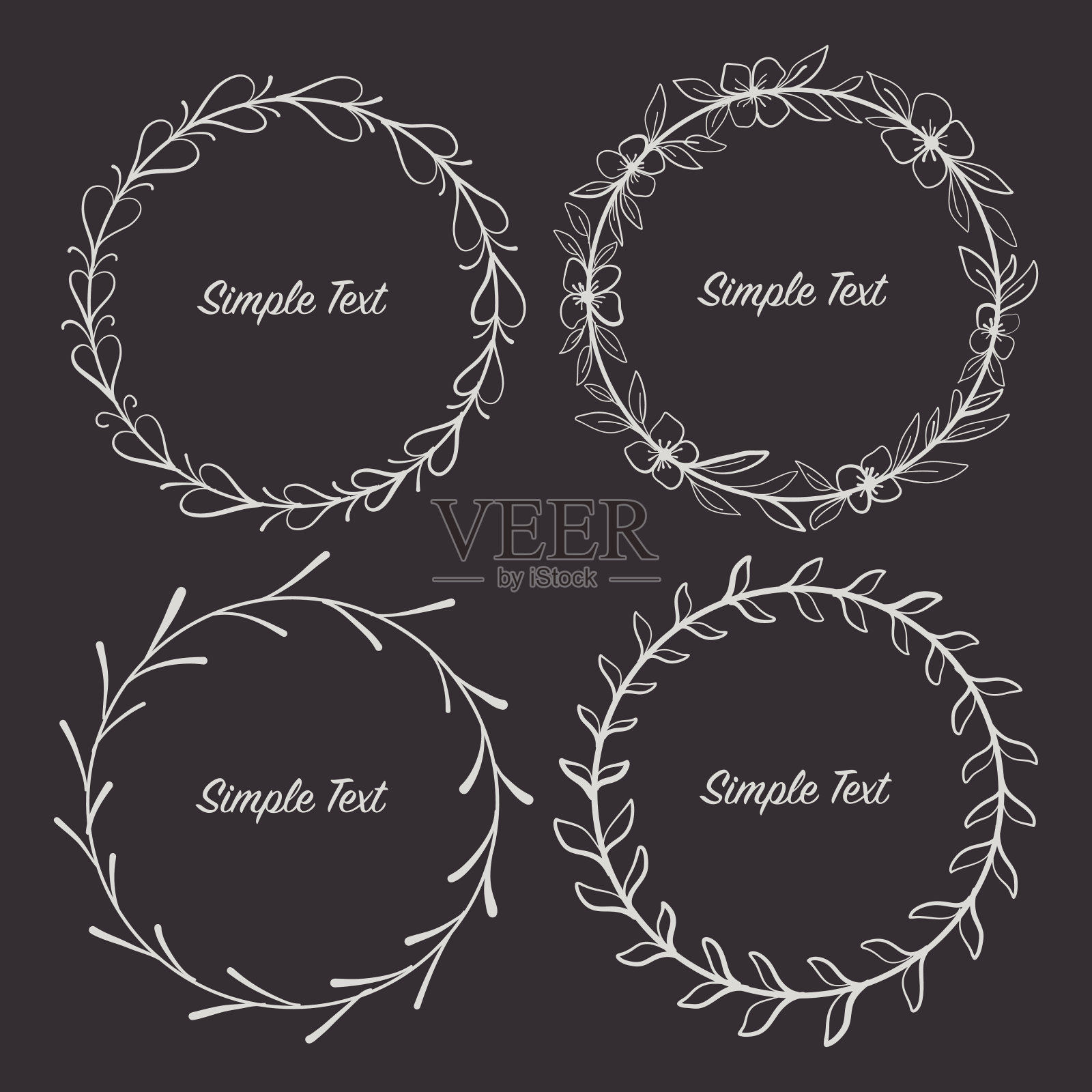 花圈向量集插画图片素材