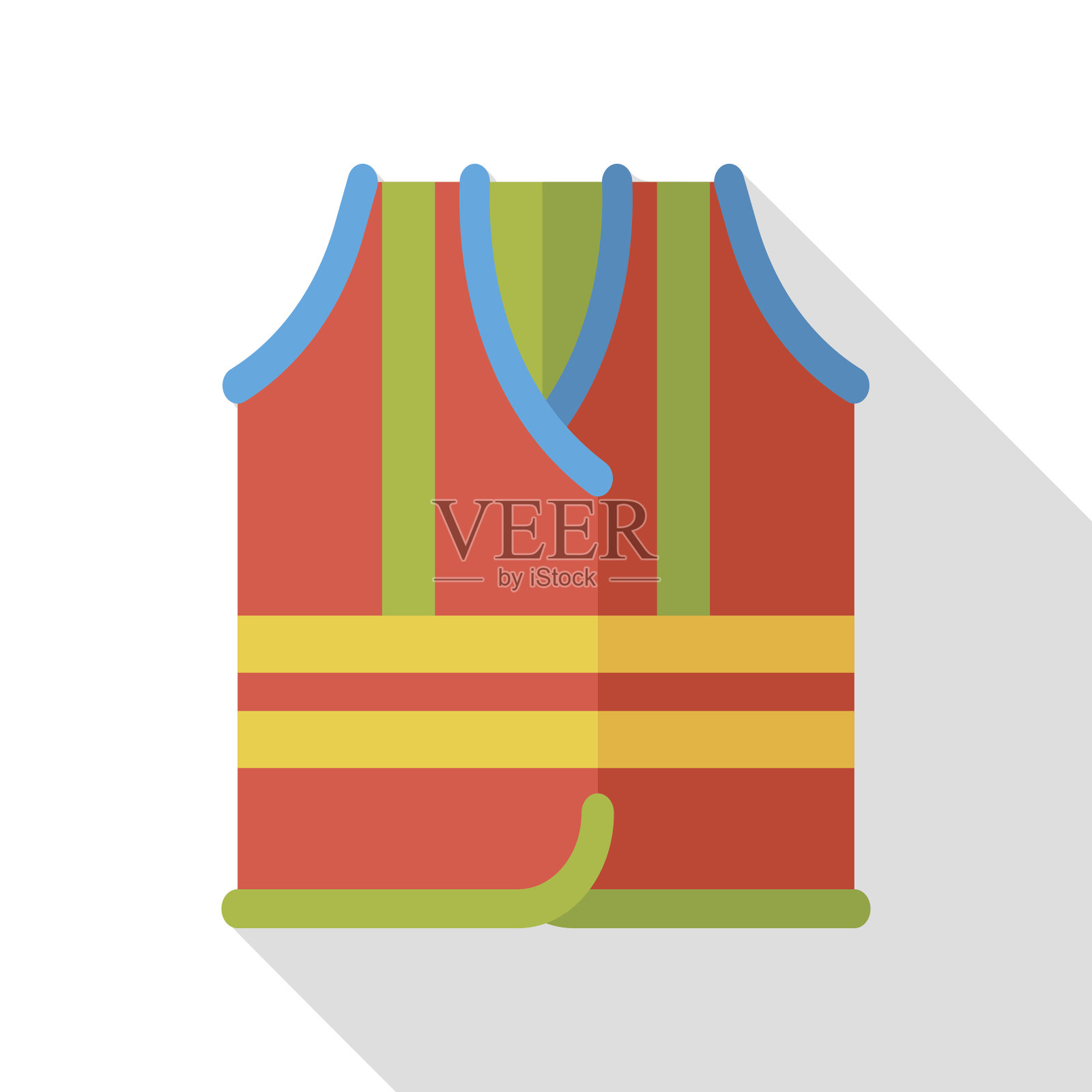 安全背心平面图标图标素材