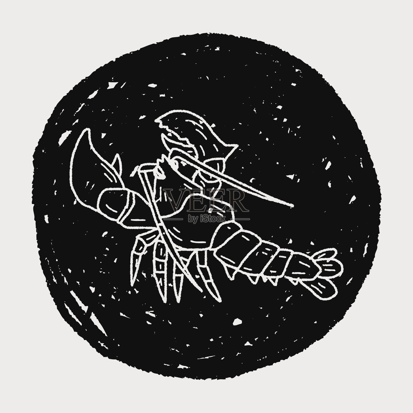 龙虾涂鸦插画图片素材